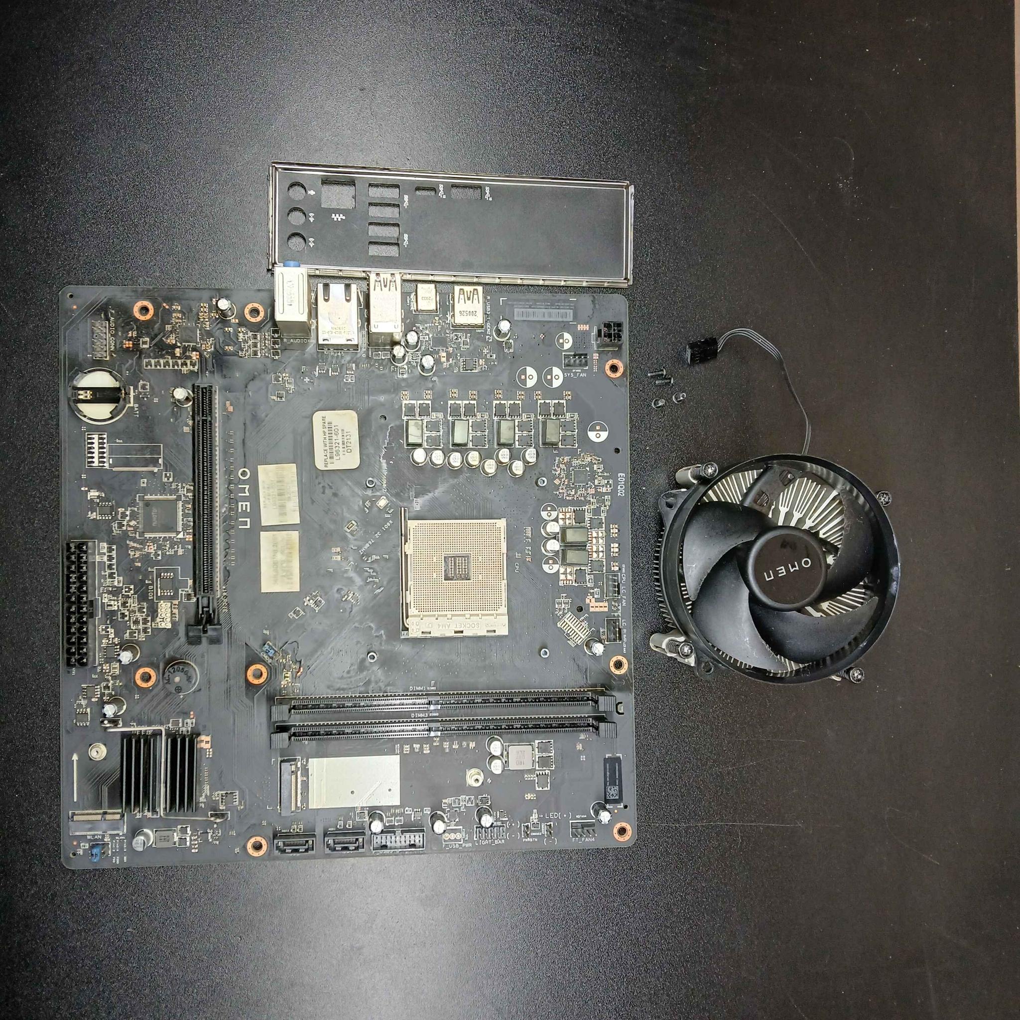 Broken HP Omen am4 m-atx motherboard & cpu cooler