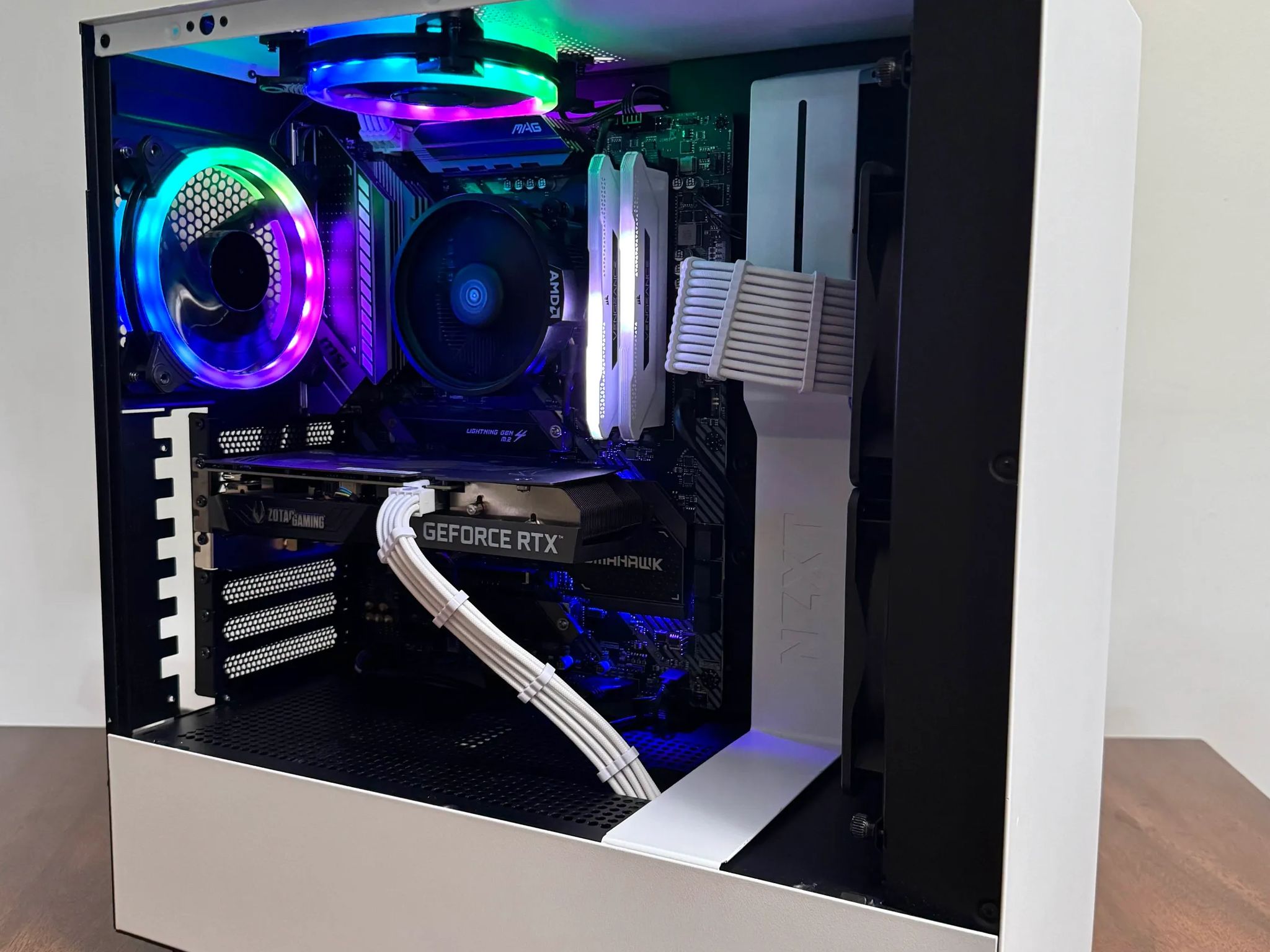 White RGB Gaming PC 💎 | R5 5600X + RTX 3060 | Clean, Fast, Ready