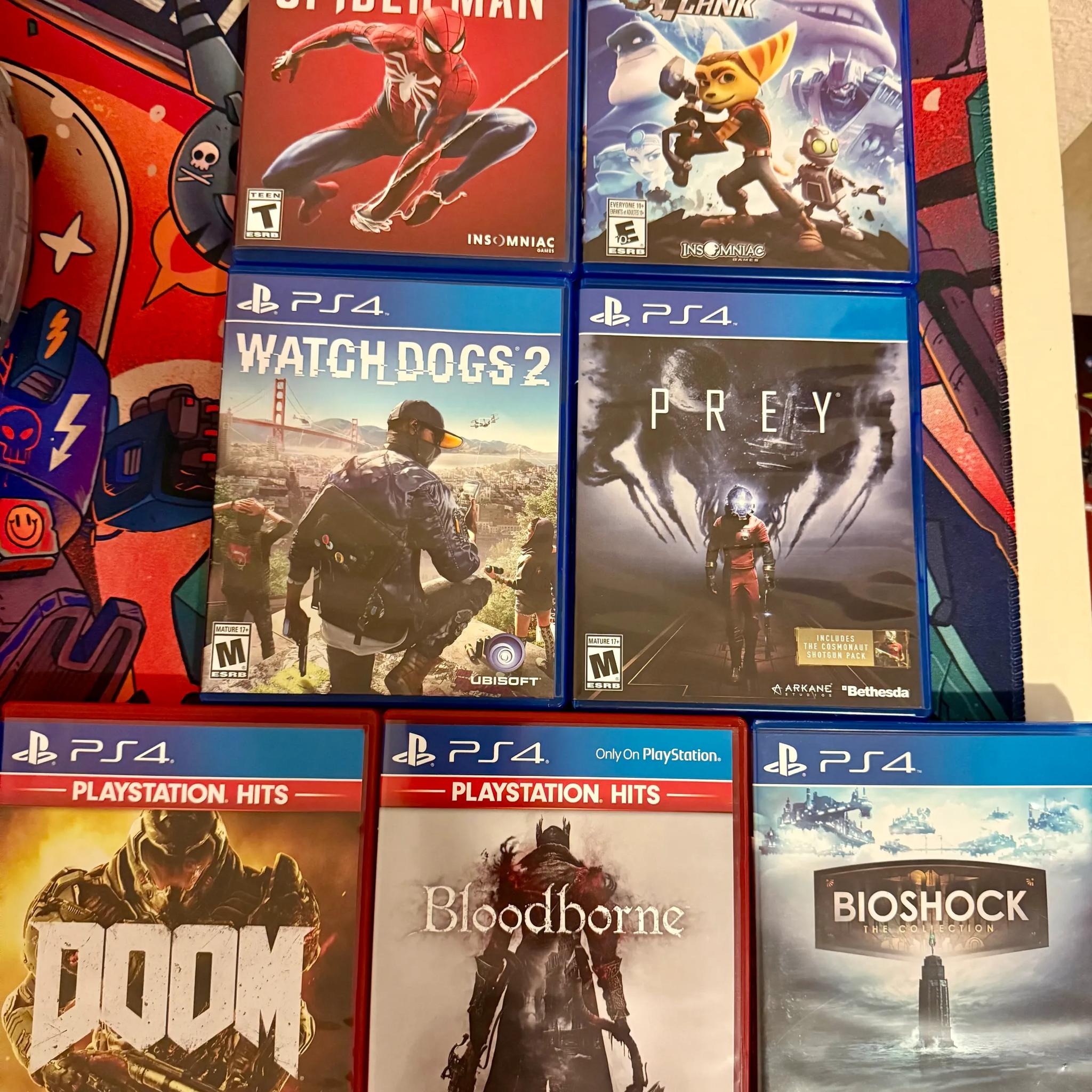 Sony PlayStation 4 Pro 1TB Console (Black) + 7 Games