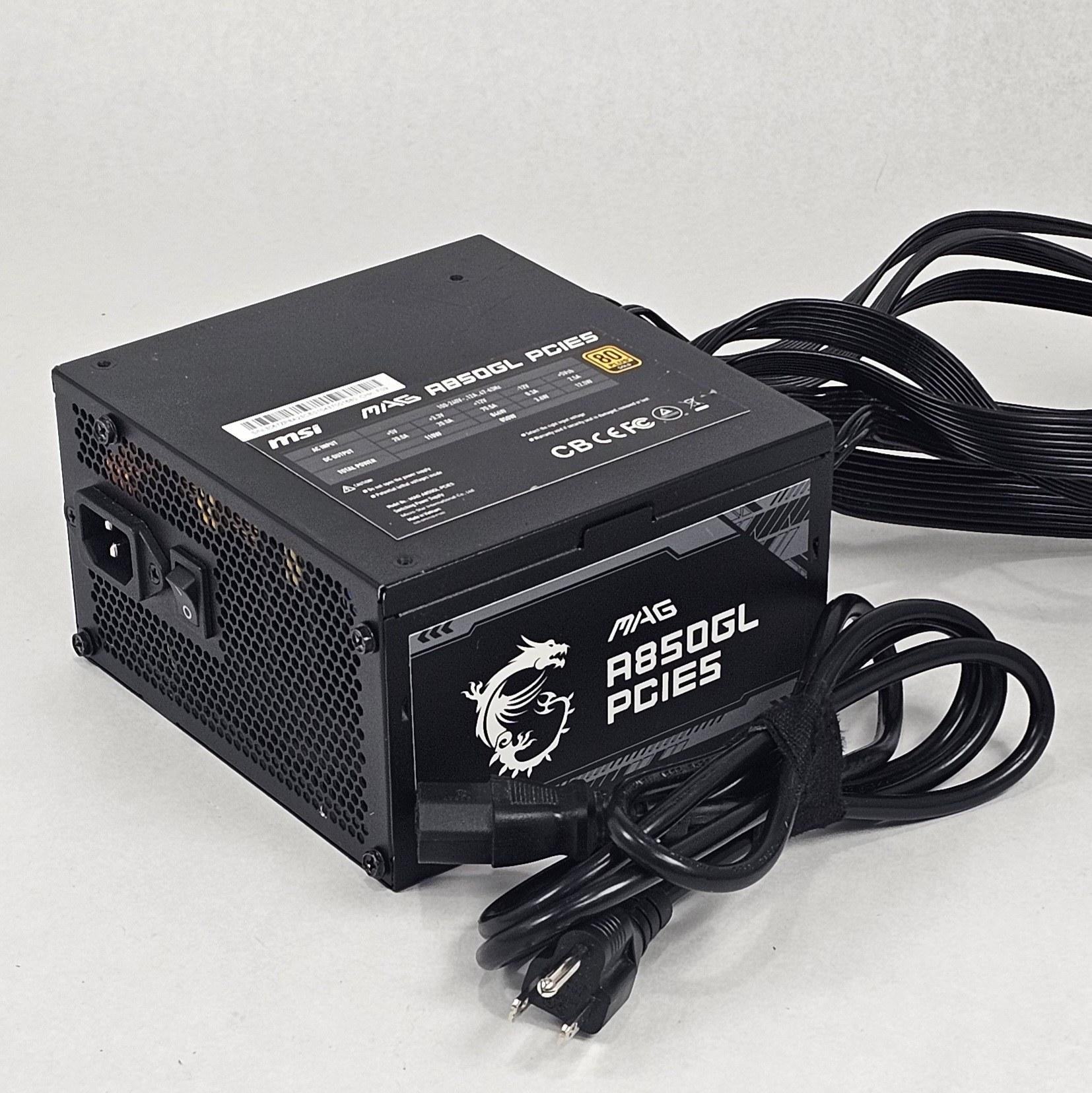850 Watt PSU MSI MAG A850GL PCIE5 Power Supply