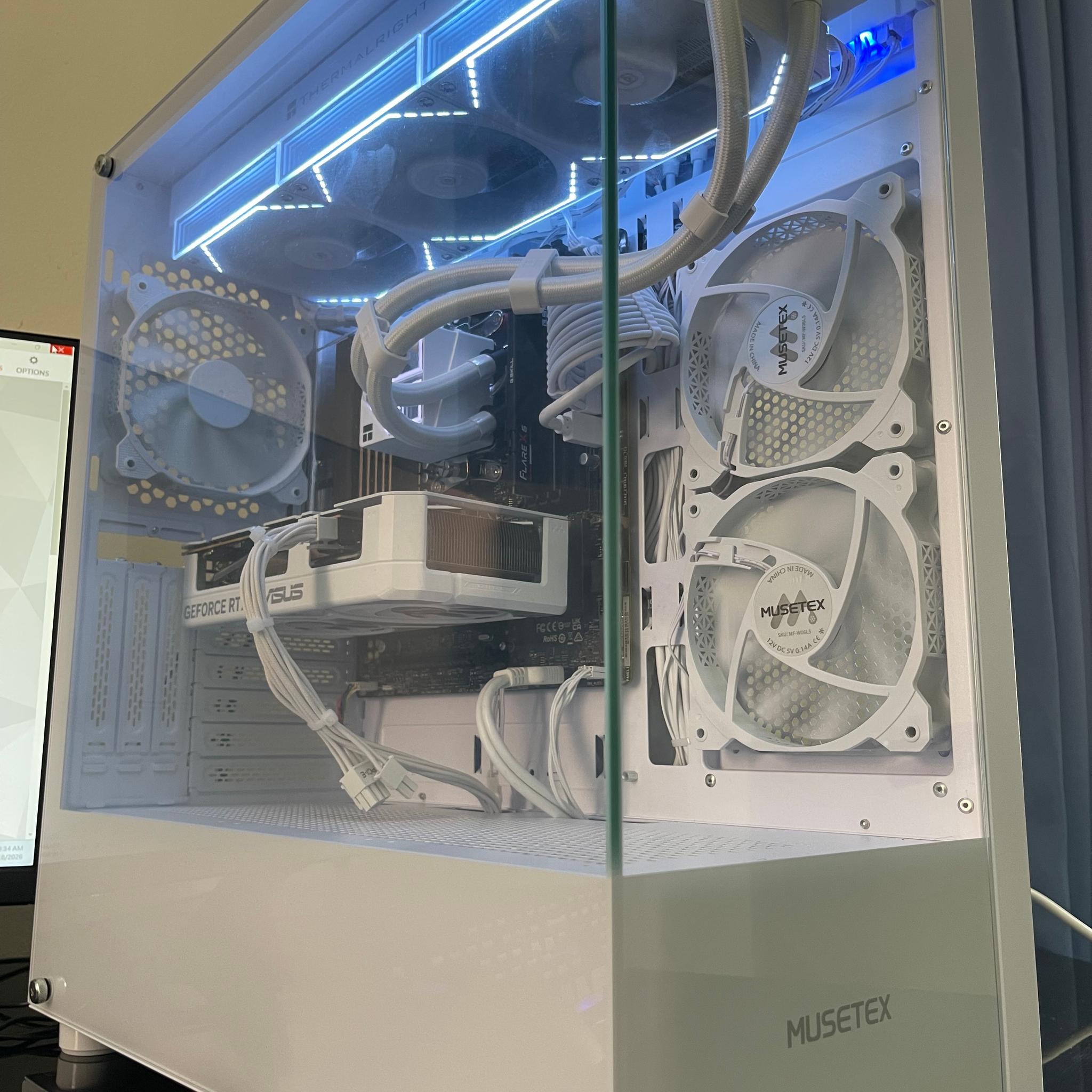 ☃️❄️AM5 Gaming PC / RTX 5060/ Ryzen 7 7700x/ 16Gb DDR5/ 1Tb NVMe/ liquid Cooled