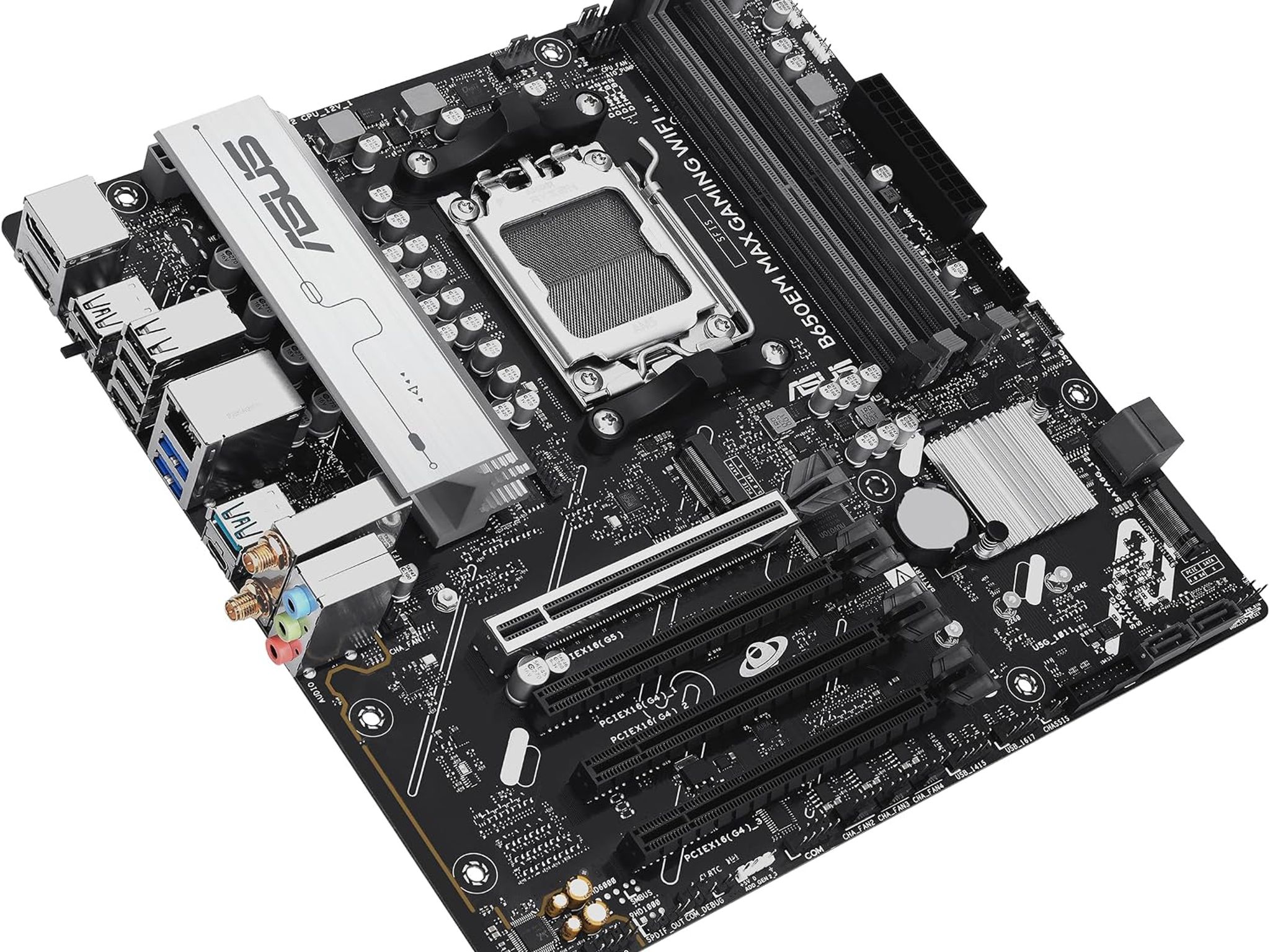 ASUS B650EM MAX GAMING WIFI AMD B650 AM5 DDR5 MicroATX Desktop Motherboard