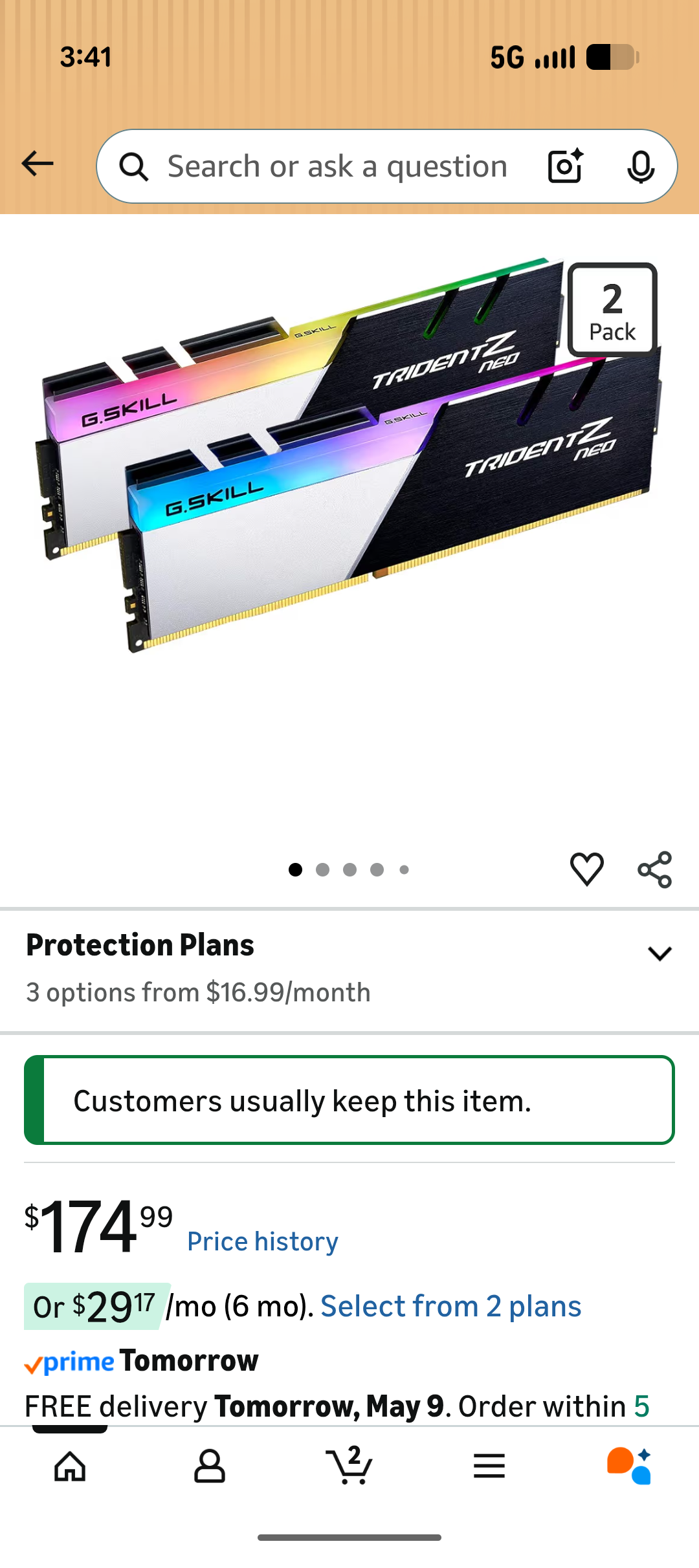 G.SKILL Trident Z Neo Series DDR4 RAM (XMP) 16GB (2x8GB) 3600MT/s