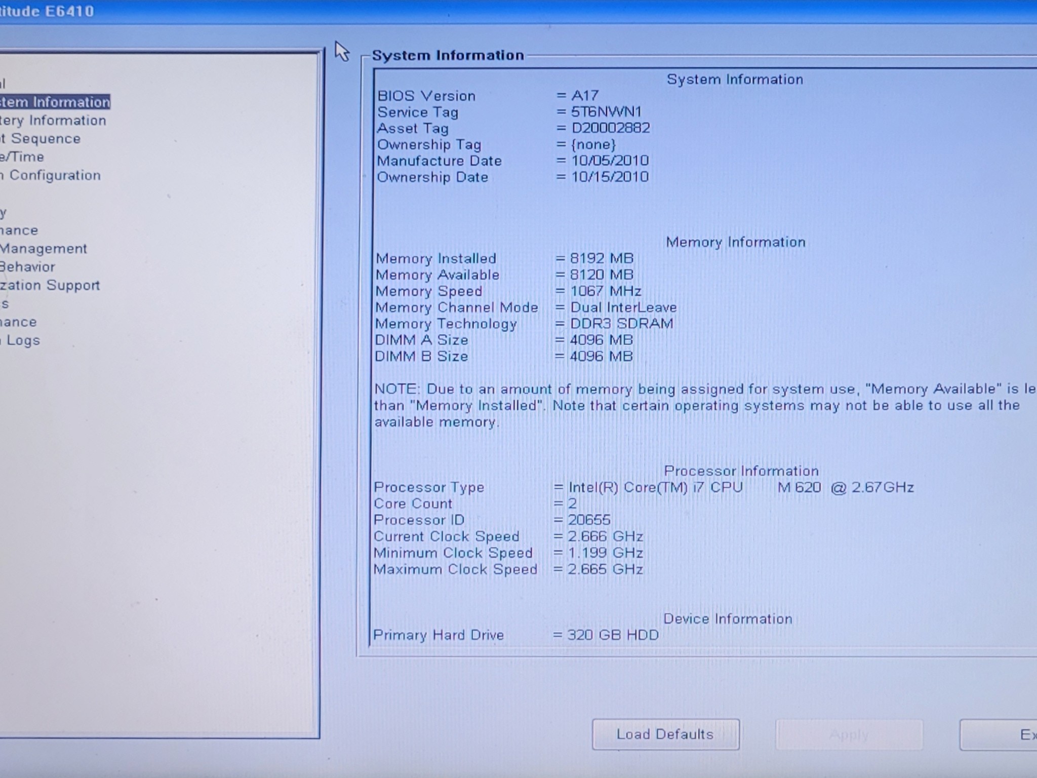 Dell Latitude E6410 Intel Core i7-620M 4GB RAM 320GB HDD MX Linux Charger 2x Batteries