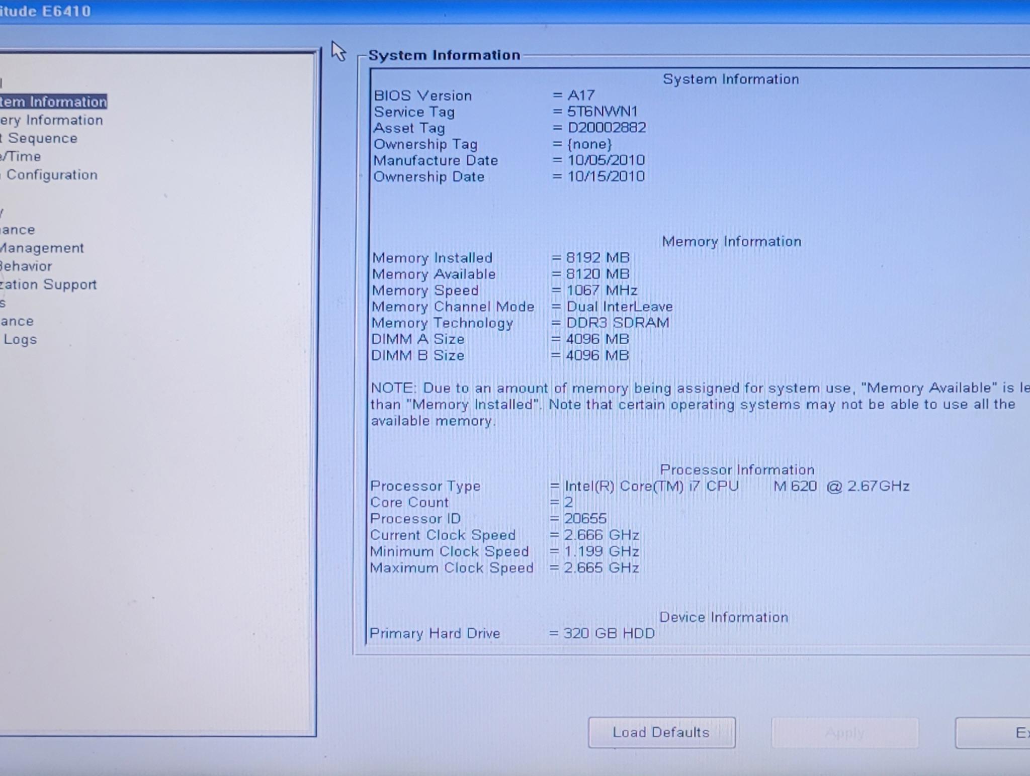 Dell Latitude E6410 Intel Core i7-620M 4GB RAM 320GB HDD MX Linux Charger 2x Batteries