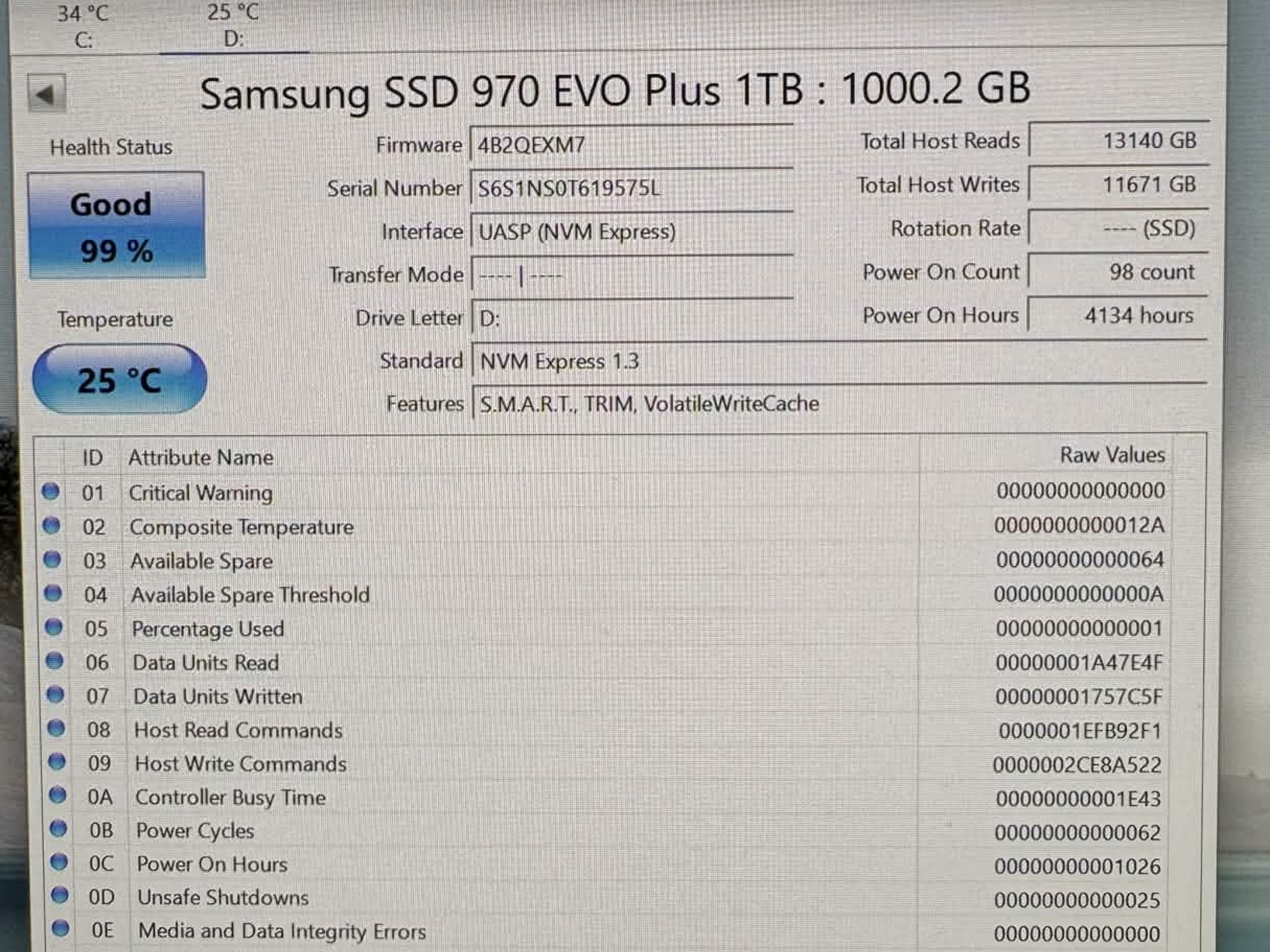 Samsung 970 EVO Plus 1TB NVMe m.2 SSD