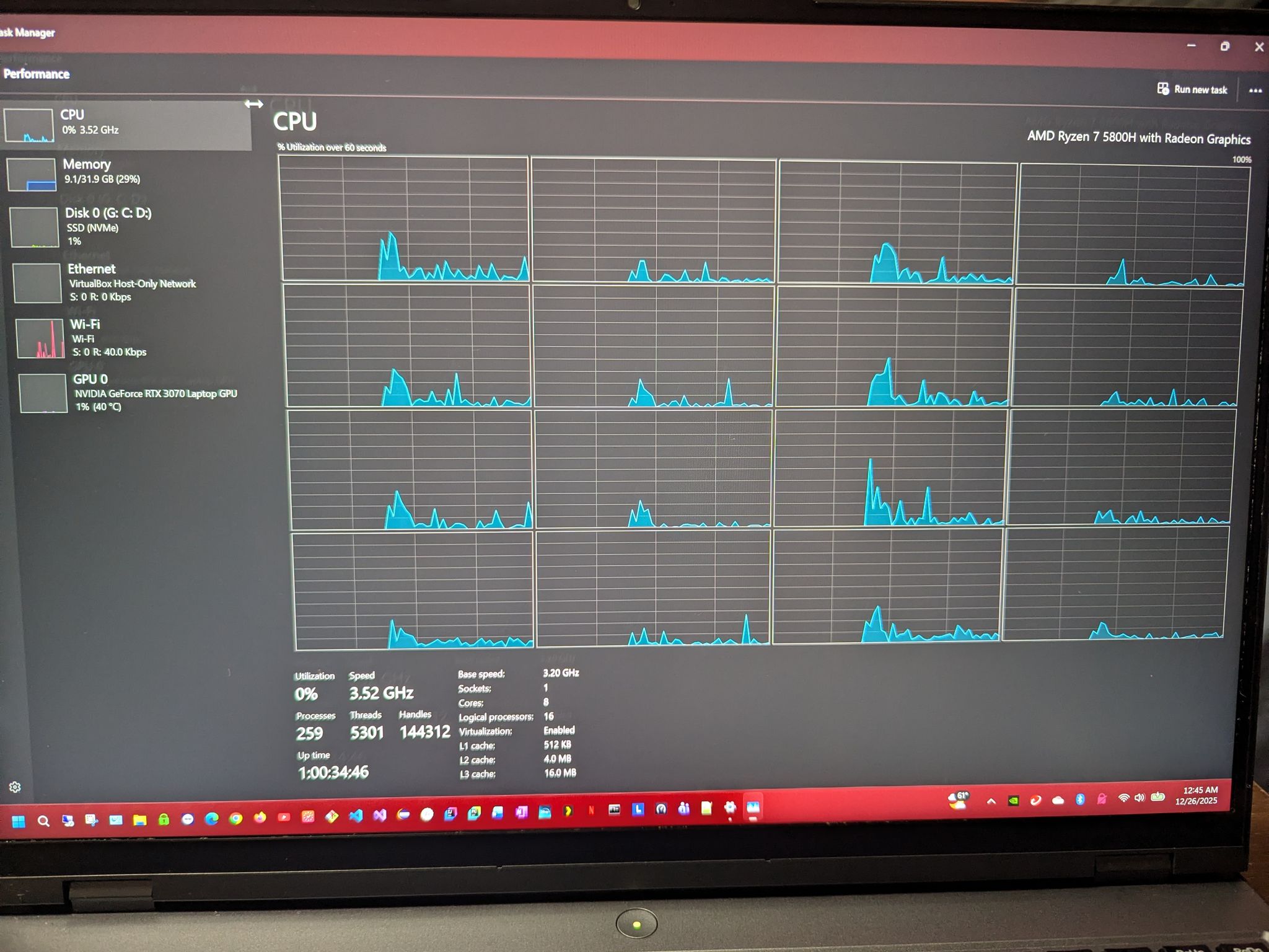 Gaming Laptop Lenovo Legion 5 pro (2021) 1TB SSD/32GB/ Nvidia 3070 RTX