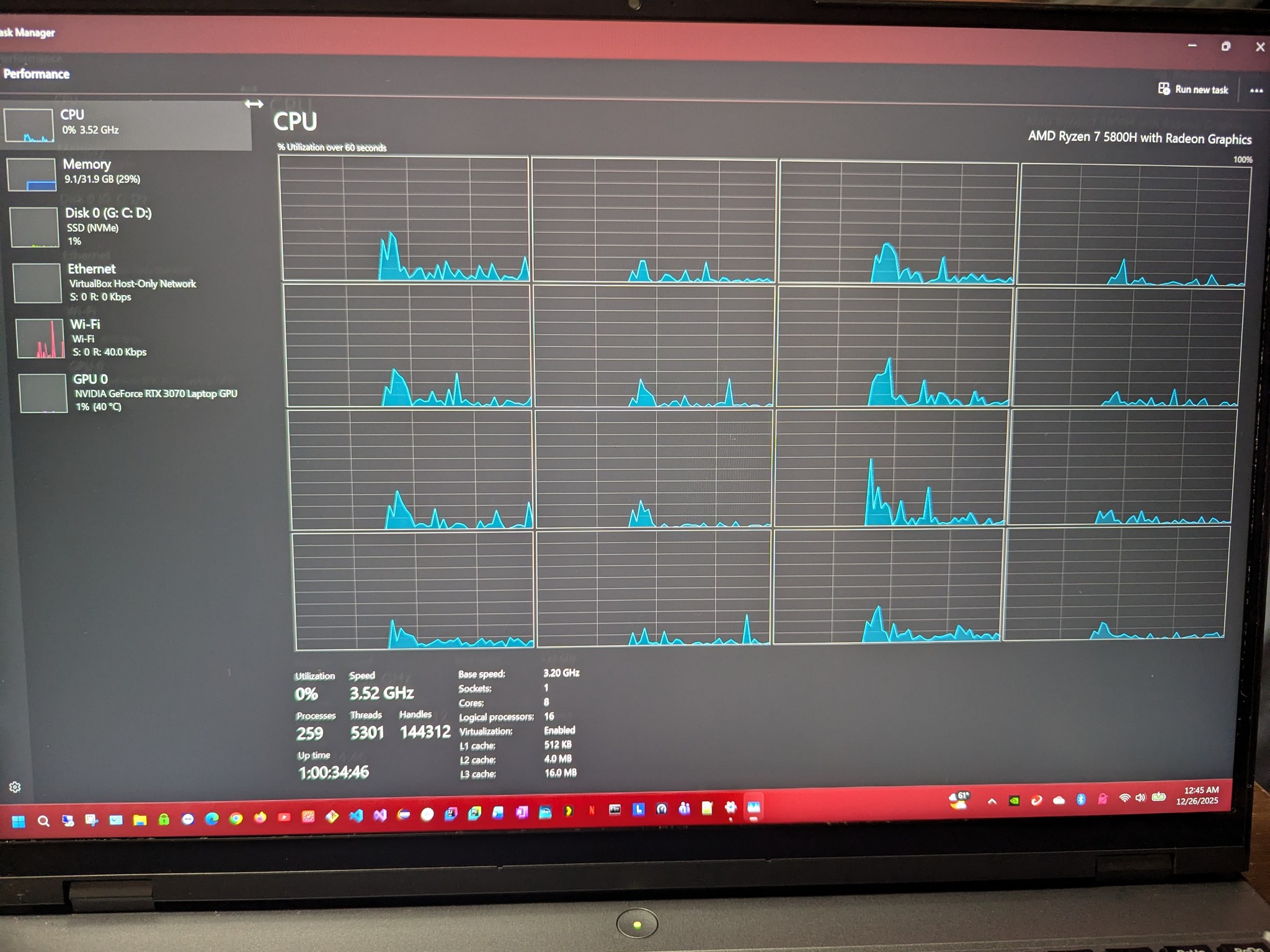 Gaming Laptop Lenovo Legion 5 pro (2021) 1TB SSD/32GB/ Nvidia 3070 RTX