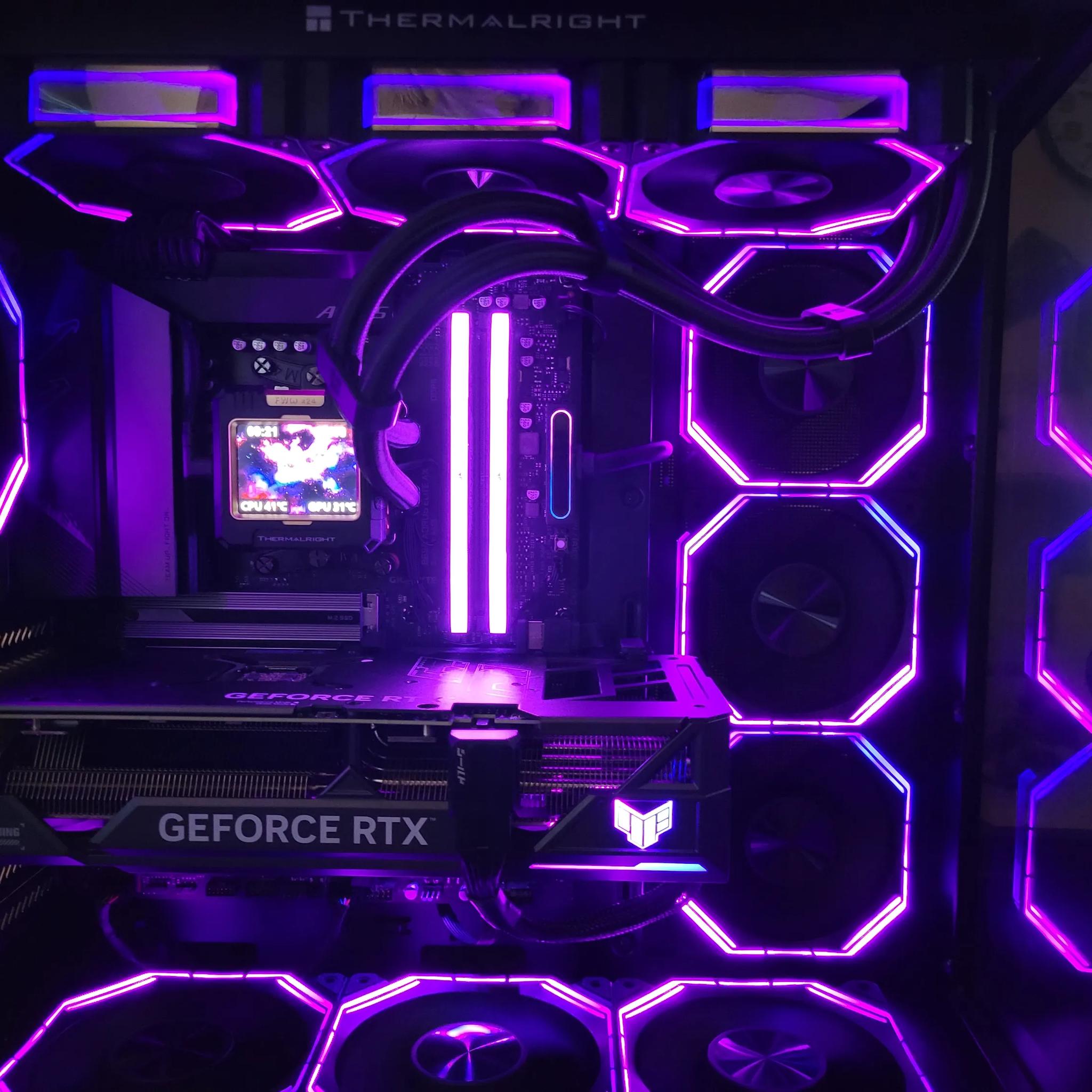 🚀 Ryzen 7 7800X3D + RTX 4070 Ti SUPER TUF + FW360 LCD AIO + 32GB DDR5 + PCIe 5.0 PSU + ARGB Mods 🎮