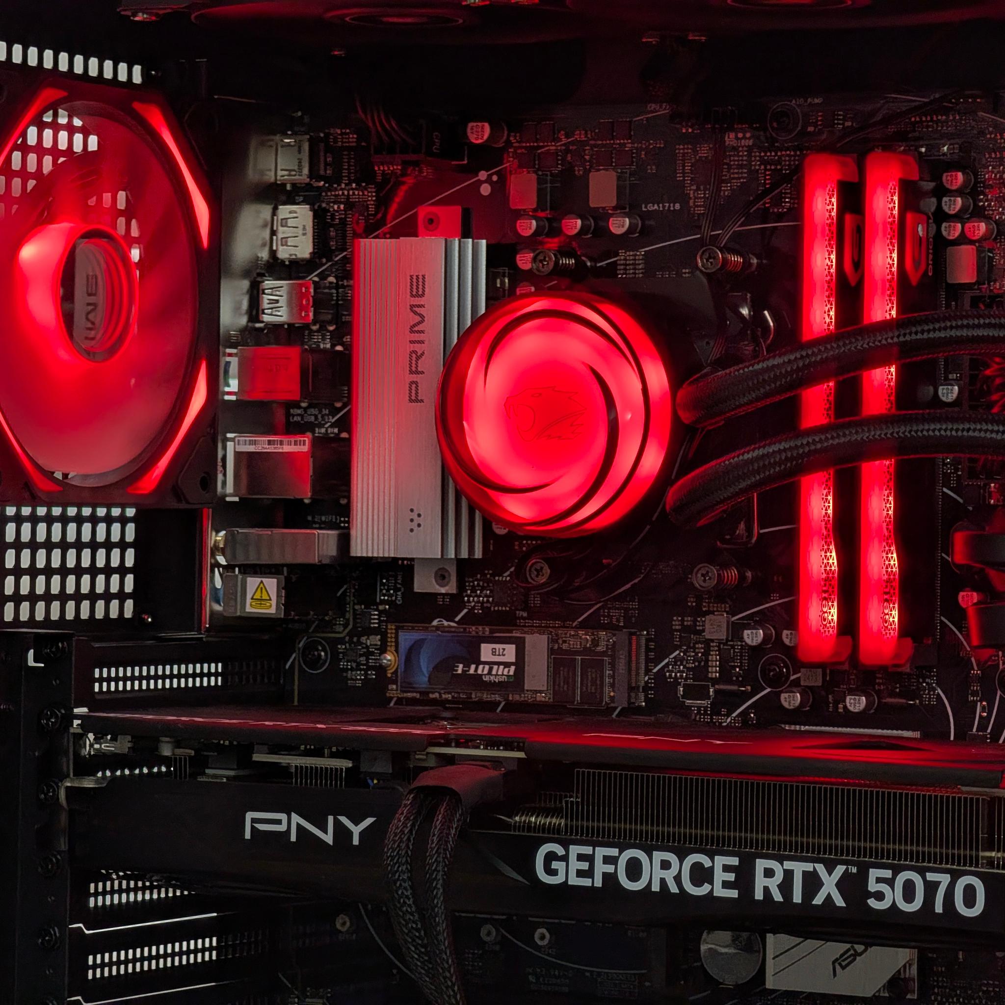❤️🖤Ryzen 7 7800x3D | RTX 5070 | 32GB DDR5 | 2TB SSD | Gaming PC🖤❤️
