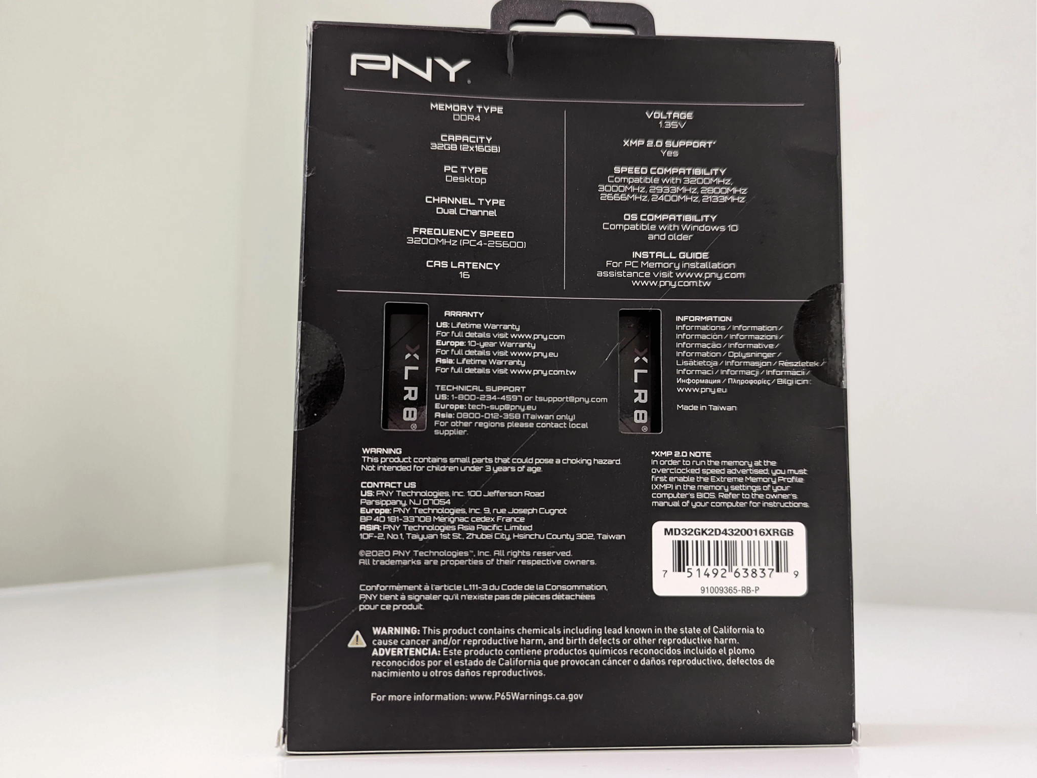 32GB Kit || PNY XLR8 RGB DDR4-3200 CL16