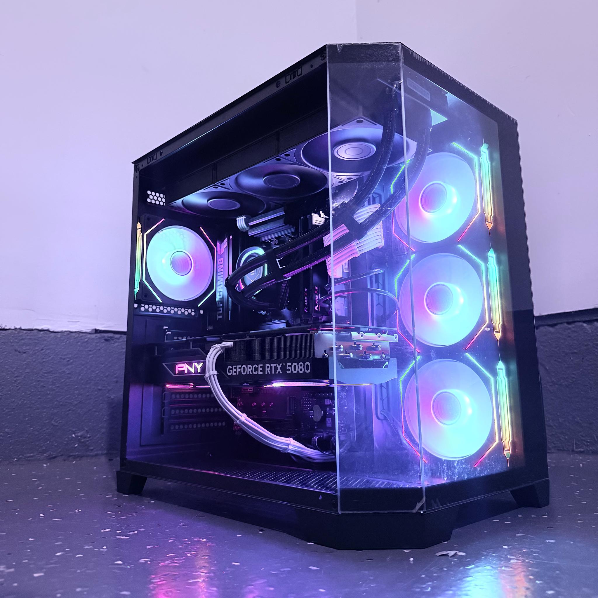 ⚫️"Titan Eclipse"🌈 | 4k Gaming | RTX 5080 | Ryzen 7 9800X3D | 32GB DDR5 | 3TB Storage | Free Ship