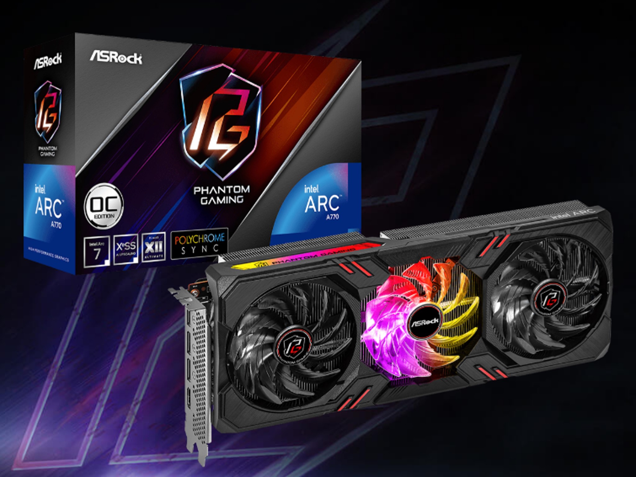 ASRock Intel Arc A770 Phantom Gaming GPU