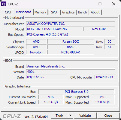 Asus ROG Strix B550-I Gaming, mITX AM4 WiFi6