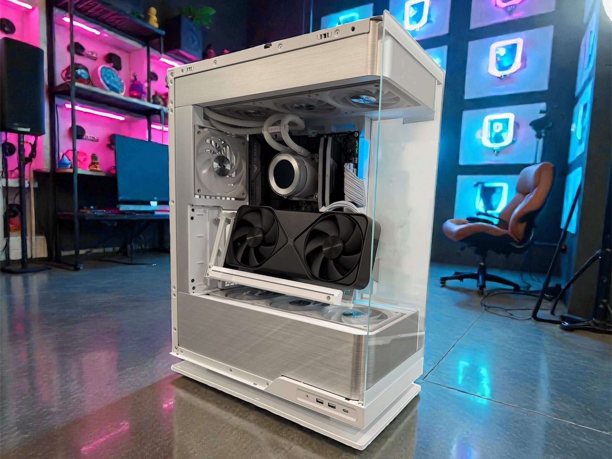 WHITE DEMON 😈 — RTX 5090 — BUILT TO HUMILIATE ANY GAME 🧊 ON SALE FOR LIMITED TIME FROM $5,499.99