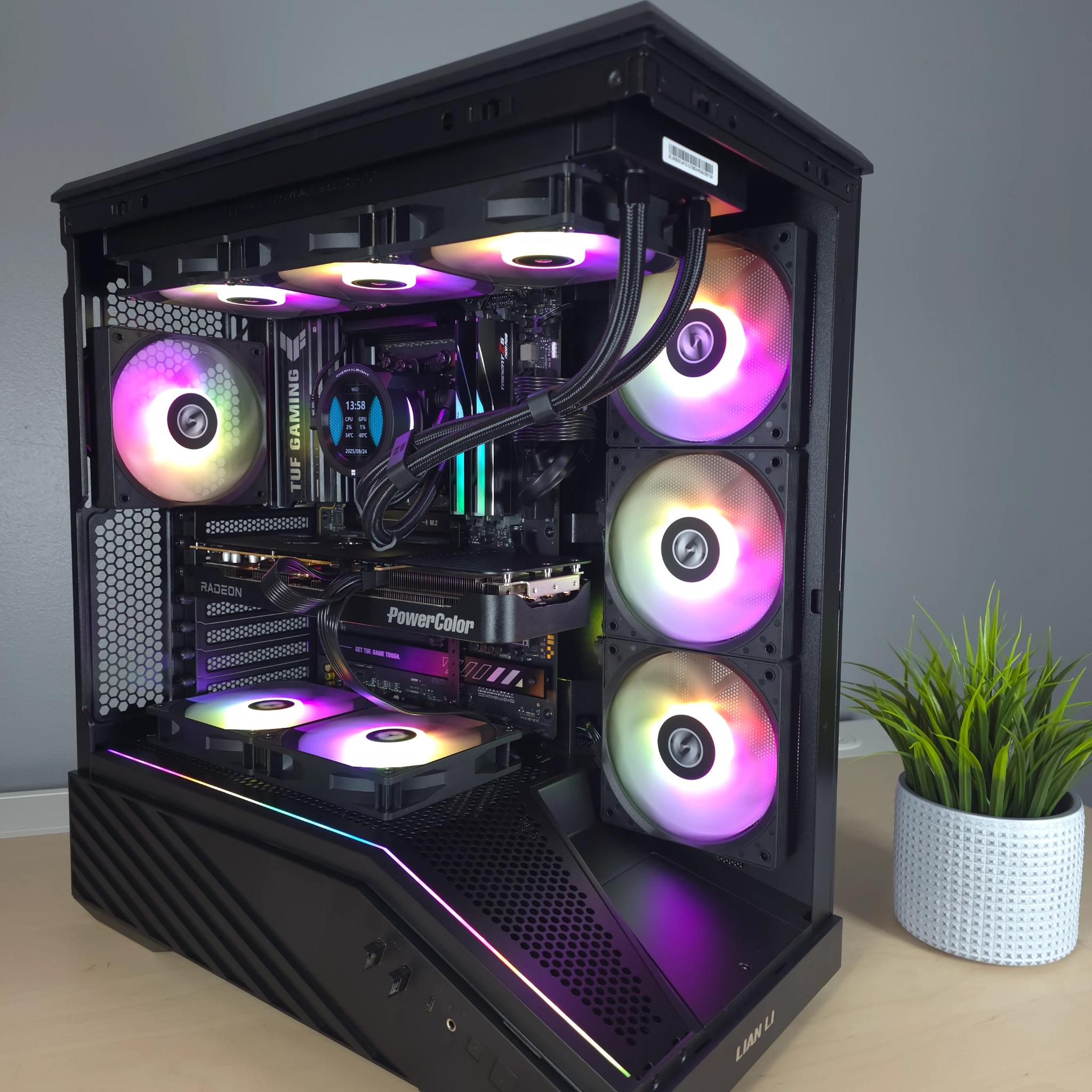 All AMD I All-Black 4K Gaming PC | RX 9070 XT 16 GB | Ryzen 7 7800X3D | 32GB | 2TB | 2 Year Warranty