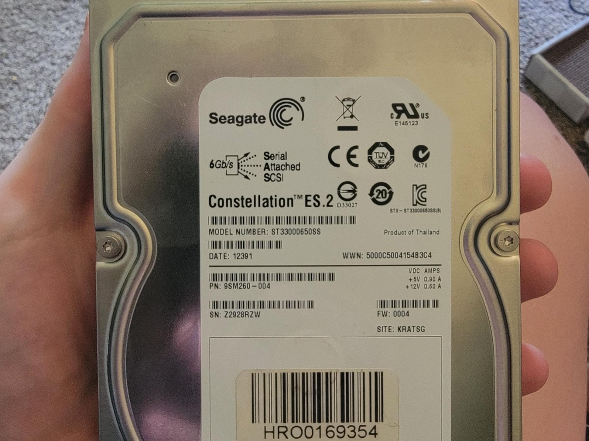 Segate 3TB SAS HDD Refurbished