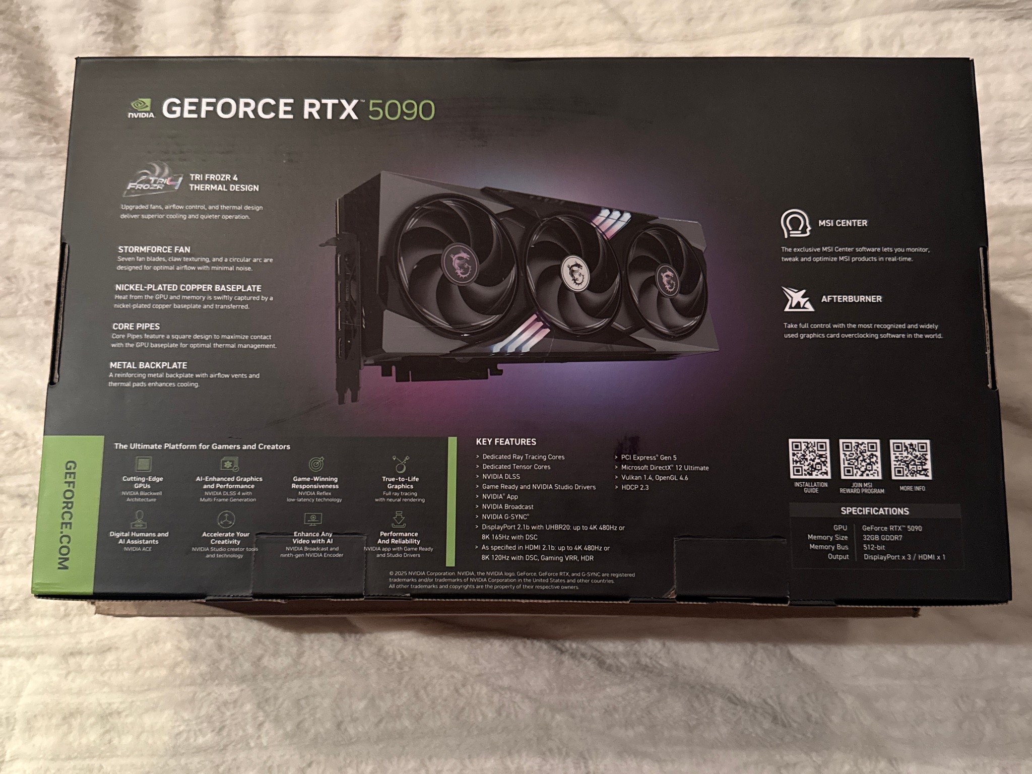 MSI GeForce RTX 5090 32G GAMING TRIO OC
