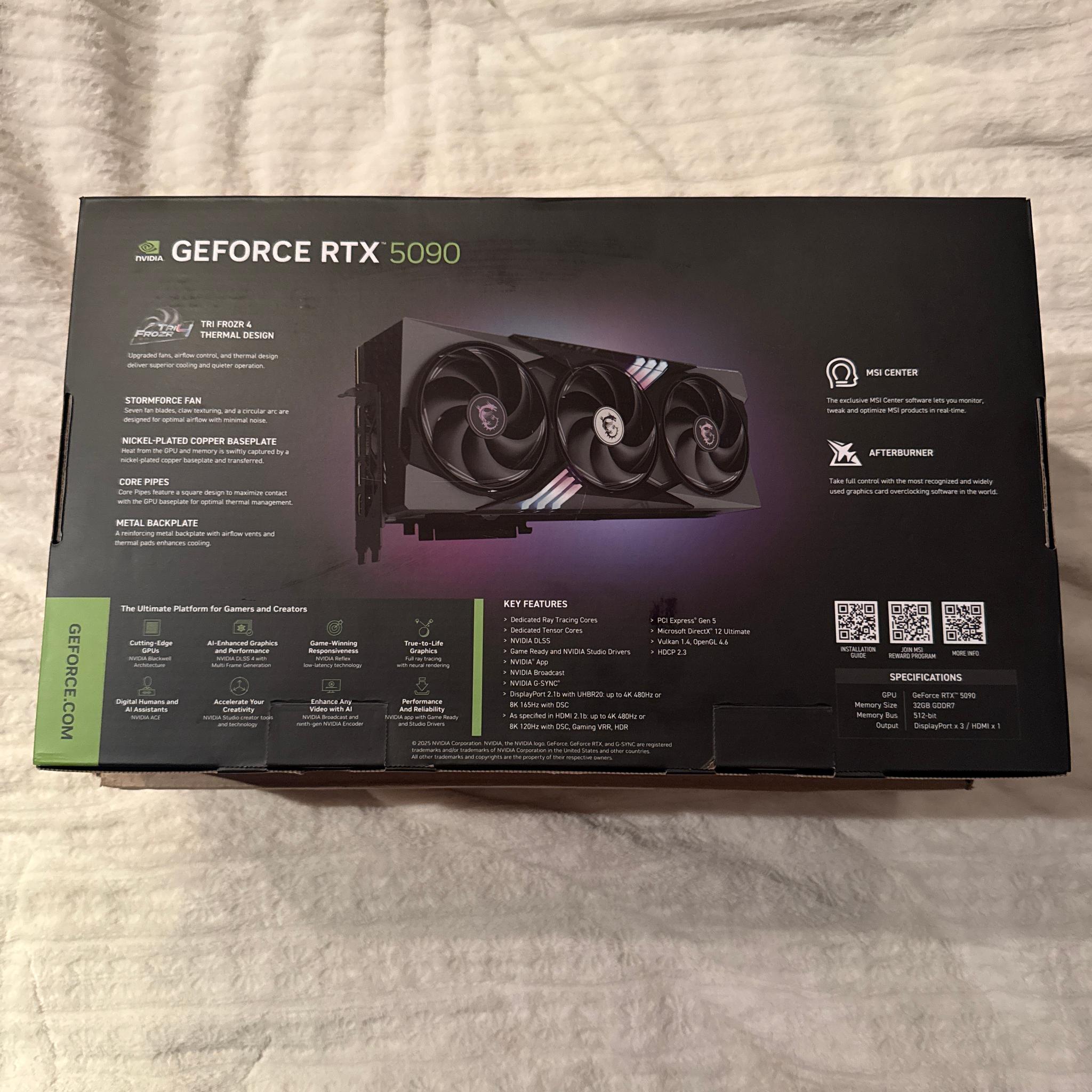 MSI GeForce RTX 5090 32G GAMING TRIO OC