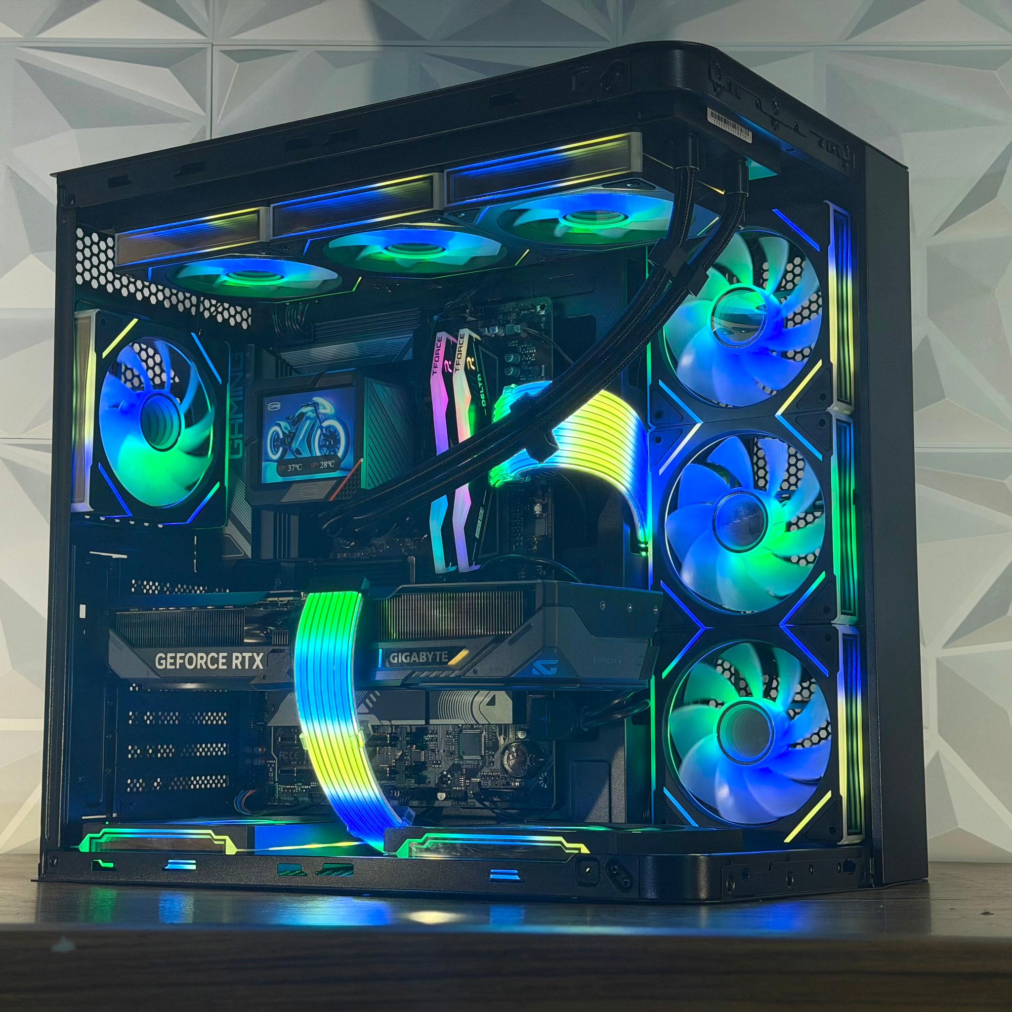 ⚡ Ryzen 7 7700X | RTX 5070 OC | DDR5 | 1TB NVMe | LCD AIO | Windows 11 Pro ⚡ “ROSEFIRE ELITE” PC
