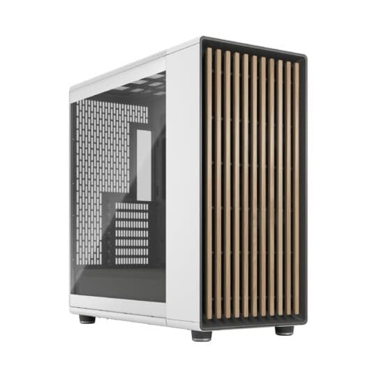 Fractal North XL - White w/ Tempered Glass Side