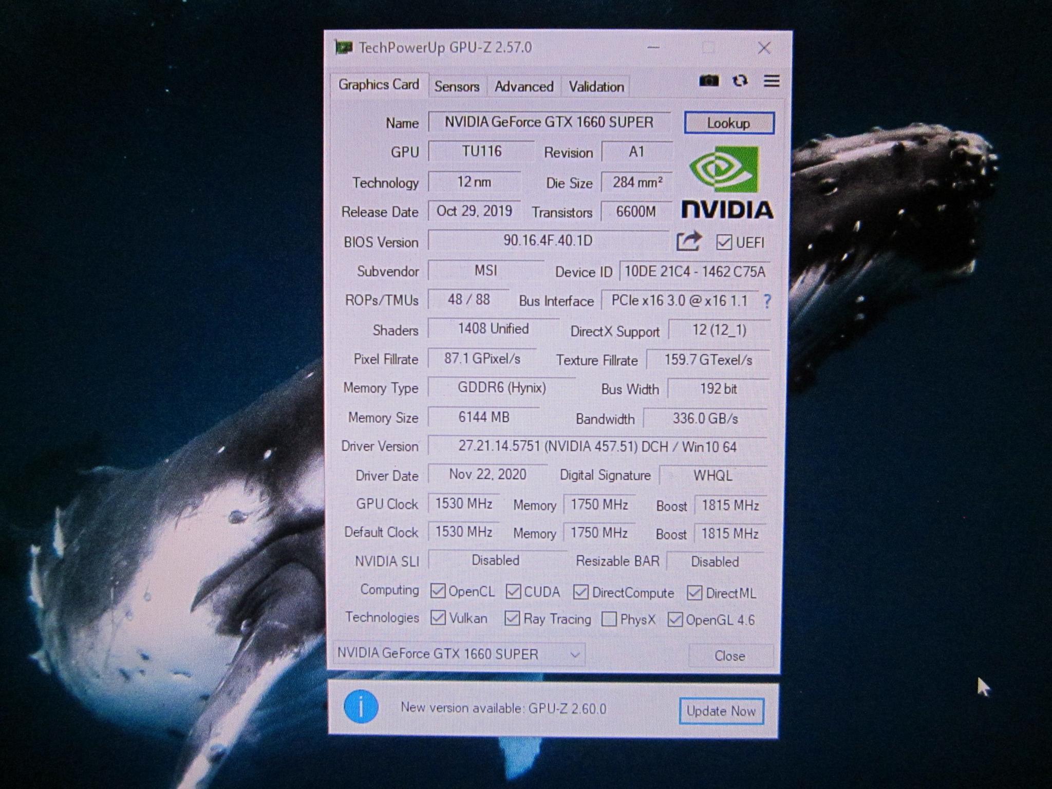 MSI NVIDIA GeForce GTX 1660 Super VENTUS XS OC 6GB GDRR6 Graphics Card
