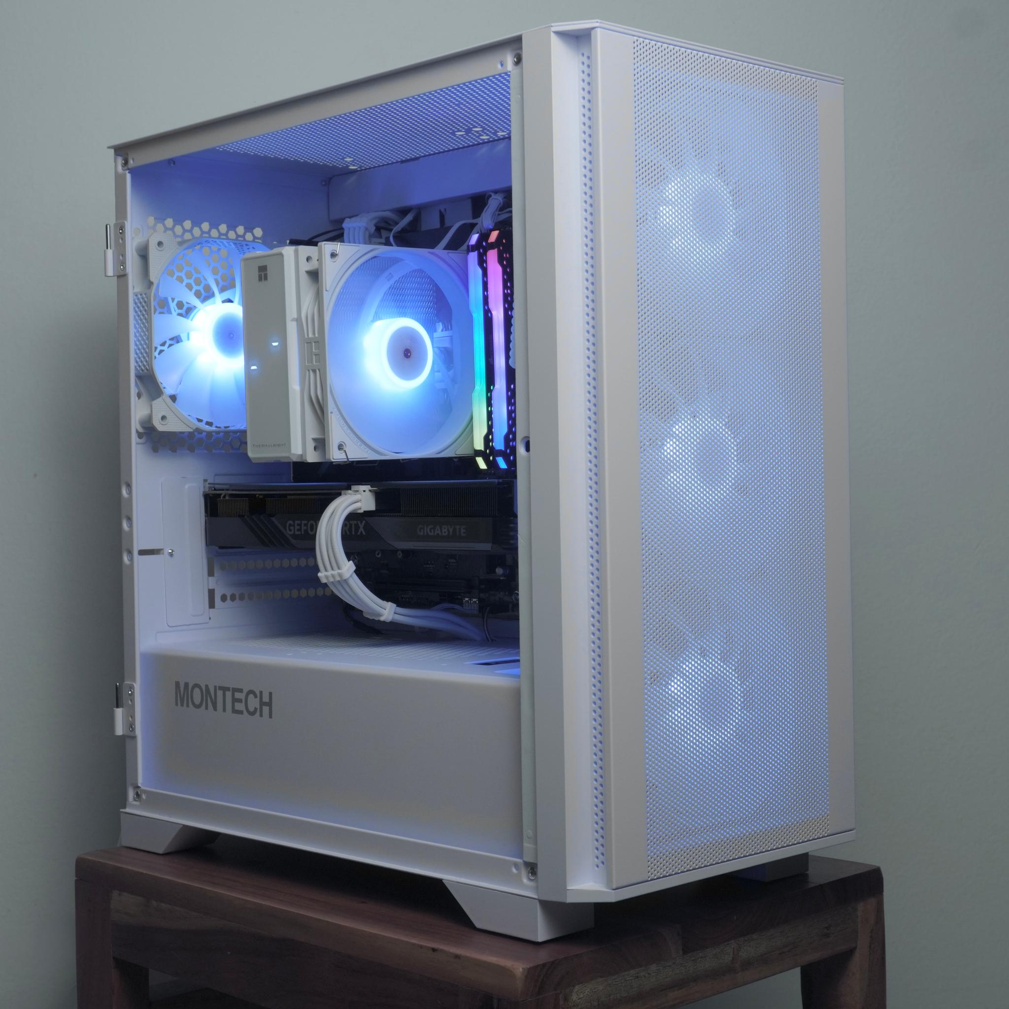 White & Black RTX 4060 Gaming PC