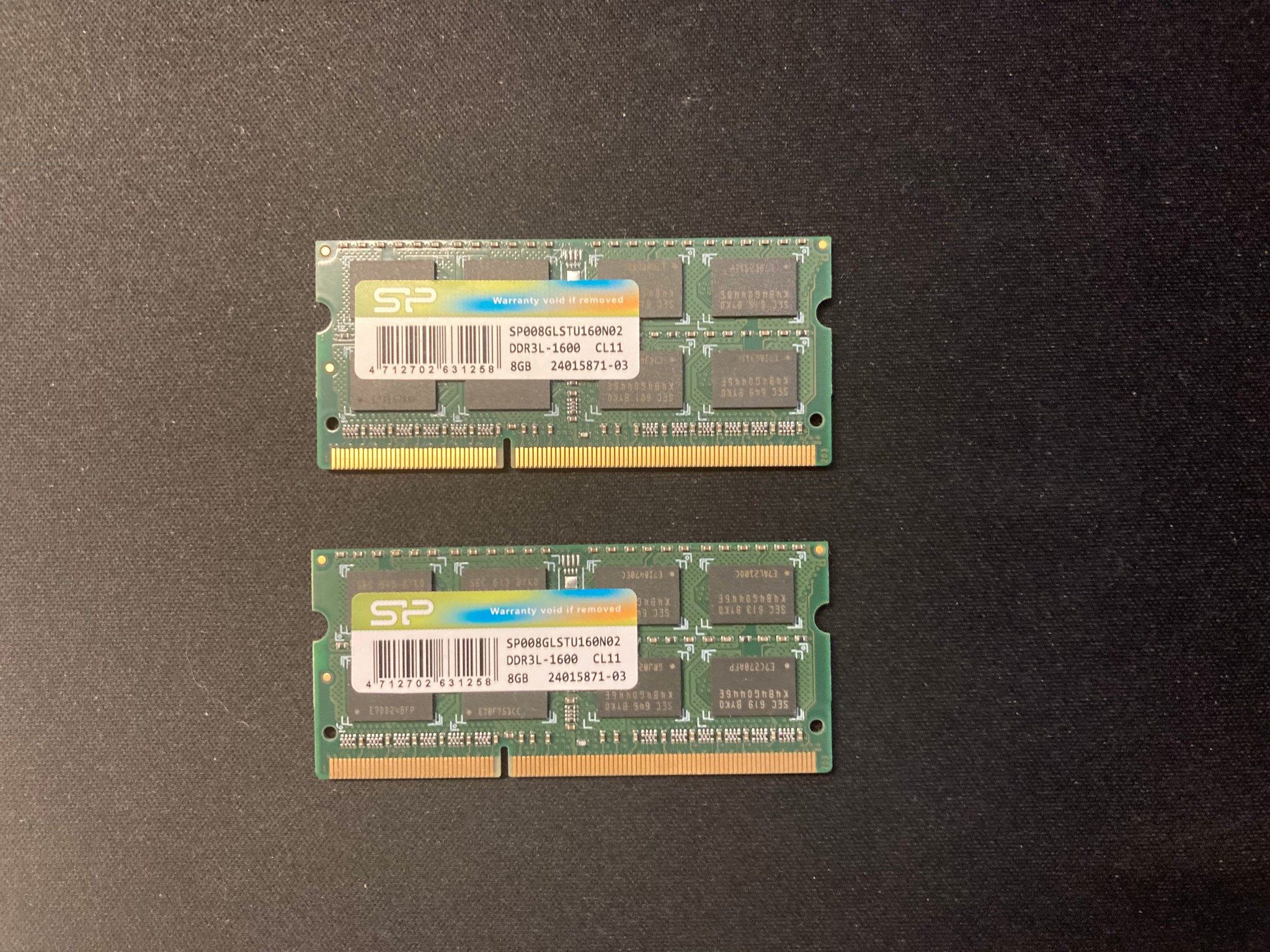 Silicon Power 16GB (2x8GB) DDR3 1600MHz SO-DIMM Laptop RAM Kit — Lightly Used & Tested