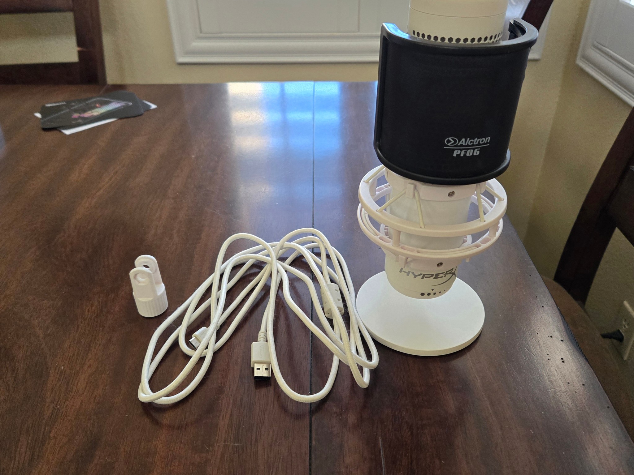 HyperX QuadCast S USB Microphone (White)