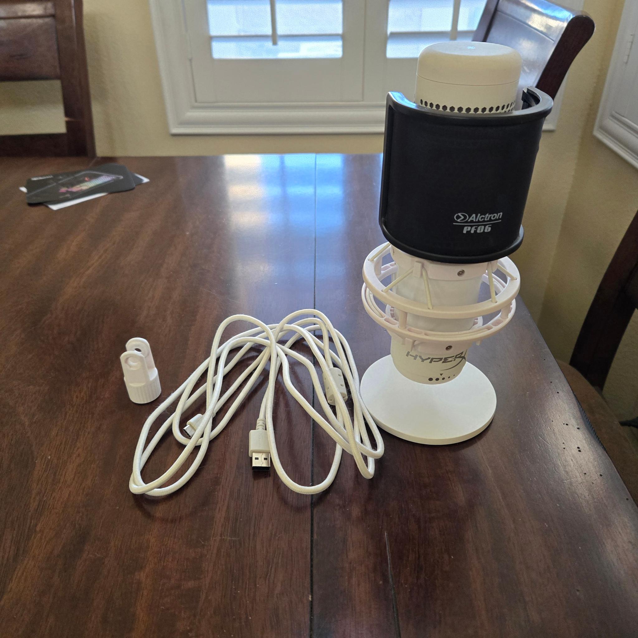 HyperX QuadCast S USB Microphone (White)