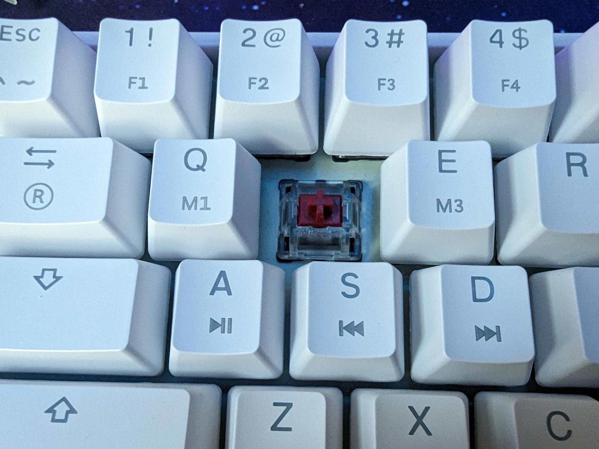 HK GAMING GK61 Mechanical Gaming Keyboard (Gateron Optical Red, White)