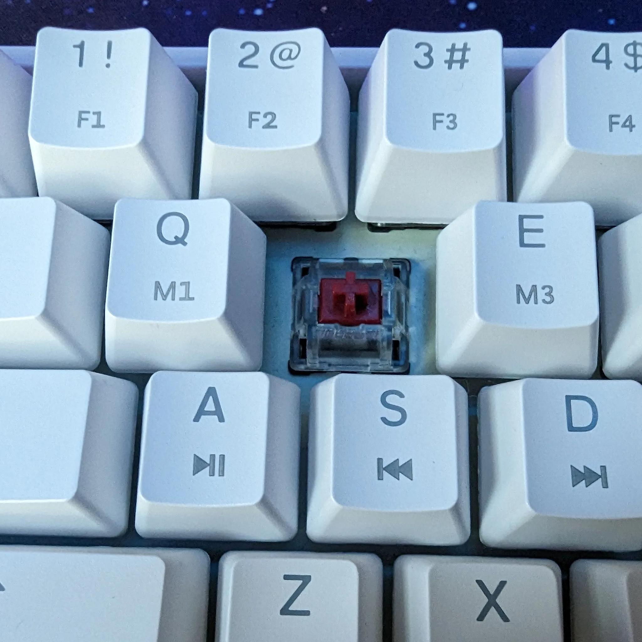 HK GAMING GK61 Mechanical Gaming Keyboard (Gateron Optical Red, White)