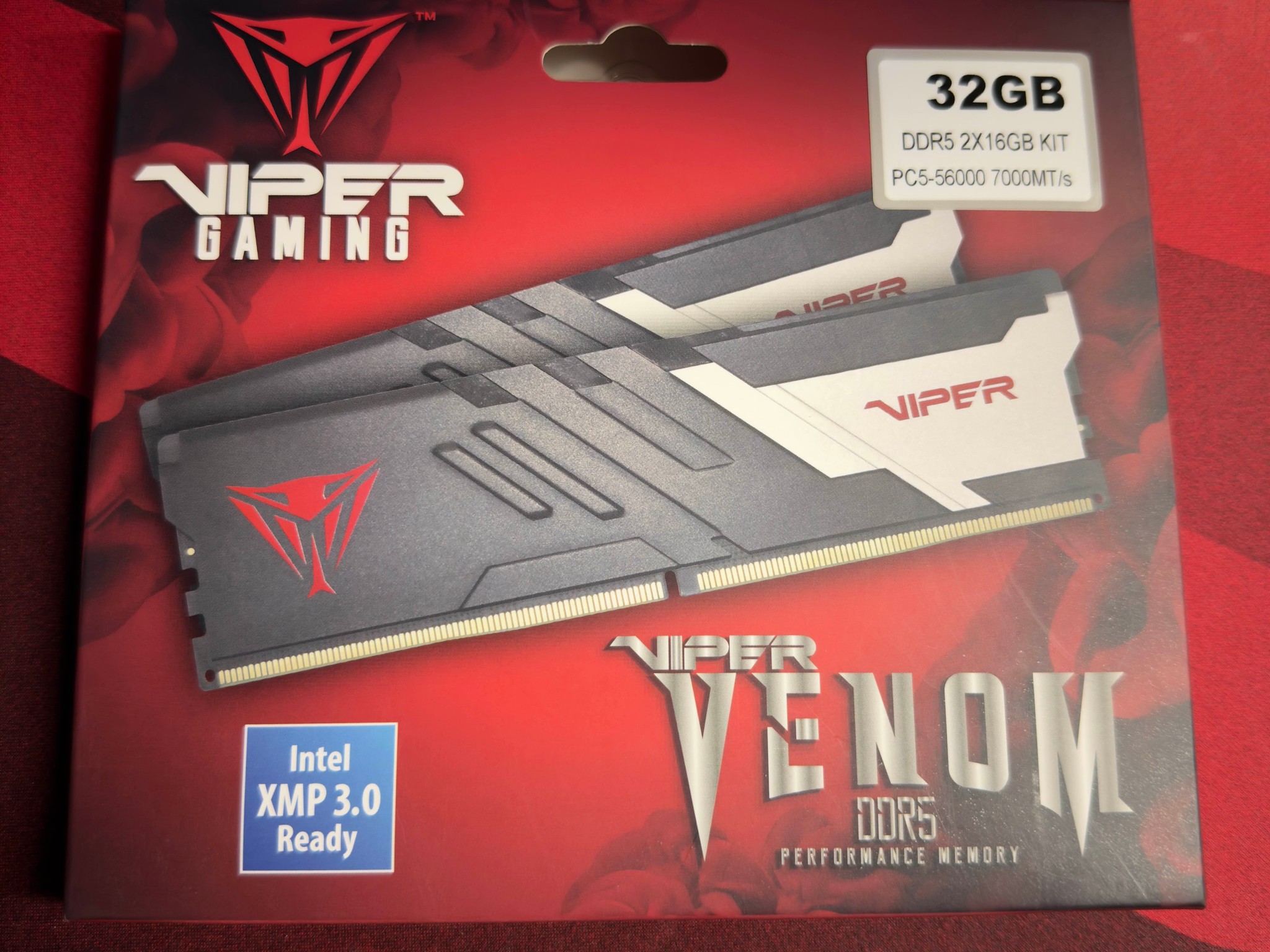 Patriot Viper Venom 32 GB (2 x 16 GB) DDR5-7000 CL32 Memory PVV532G700C32K