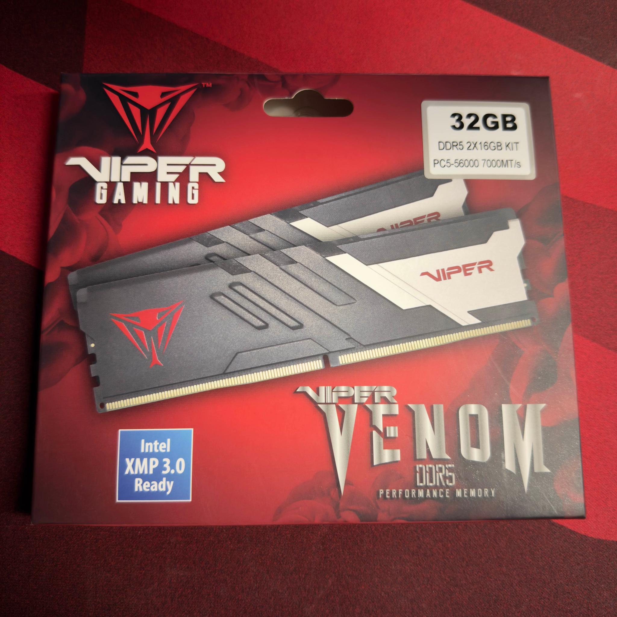Patriot Viper Venom 32 GB (2 x 16 GB) DDR5-7000 CL32 Memory PVV532G700C32K