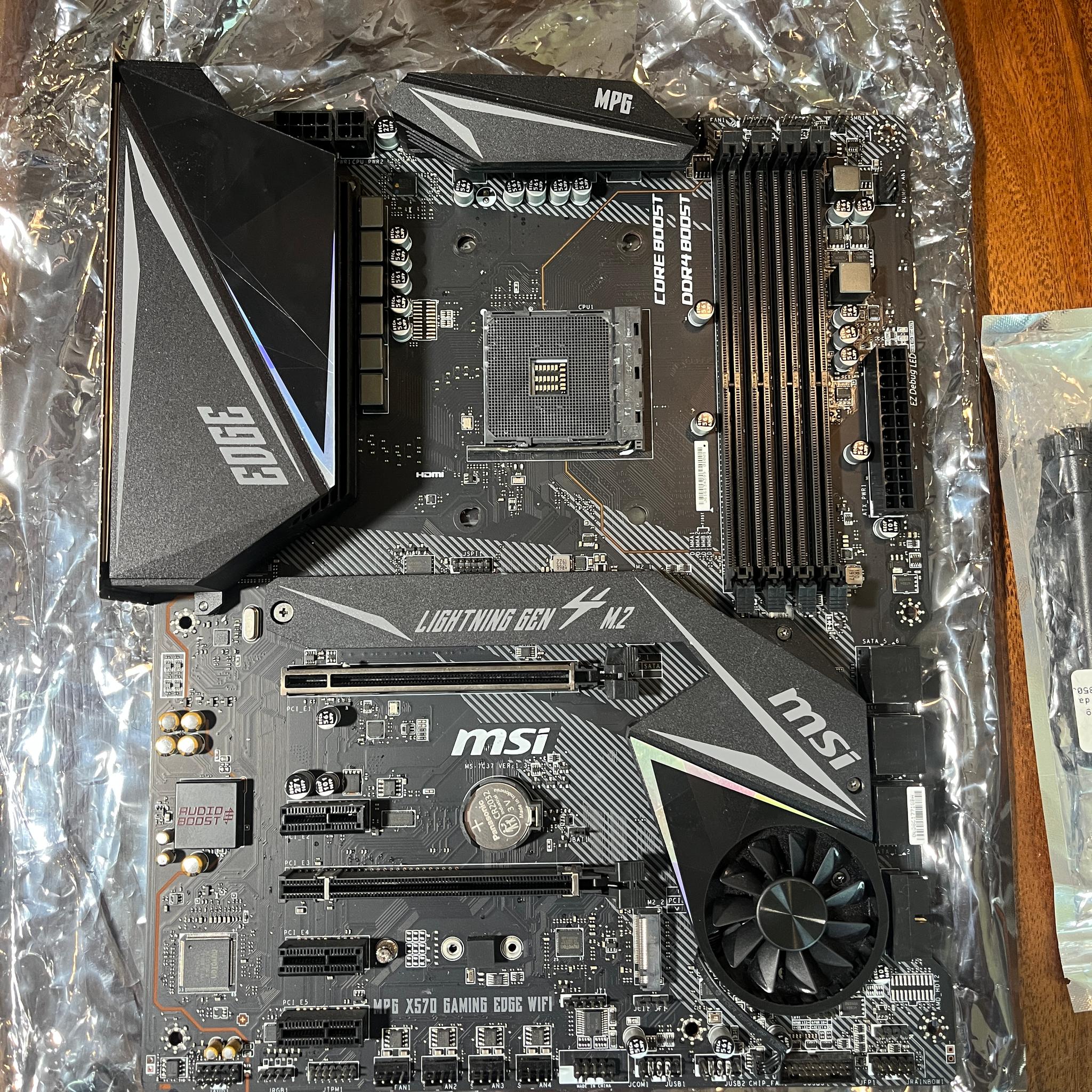 MSI MPG X570 Gaming Edge WIFI AMD X570 ATX Motherboard Socket AM4