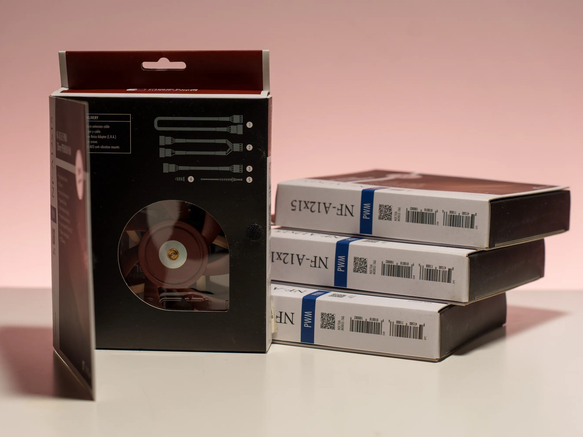 Set of 4 Noctua NF-A12x15 PWM Slim Case Fans (120mm x 15mm)