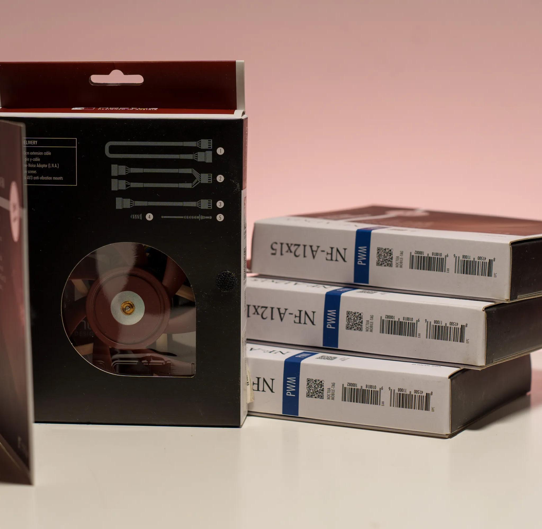 Set of 4 Noctua NF-A12x15 PWM Slim Case Fans (120mm x 15mm)