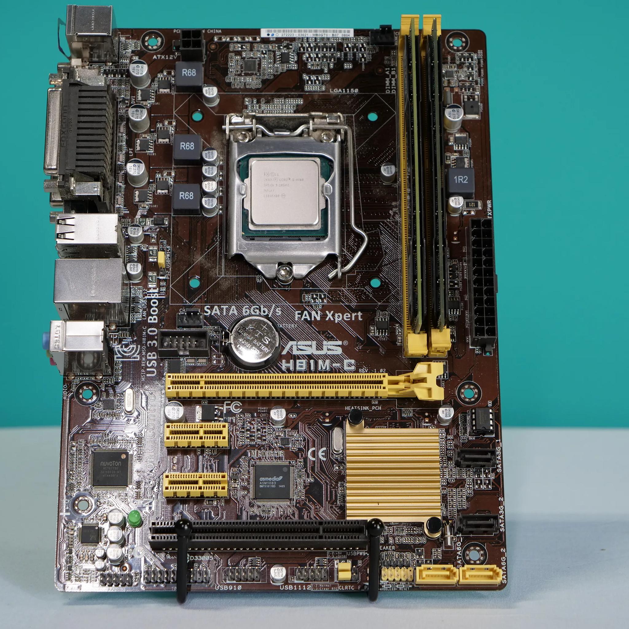 Asus H81M-C motherboard kit w/ i5-4460 + 16gb RAM