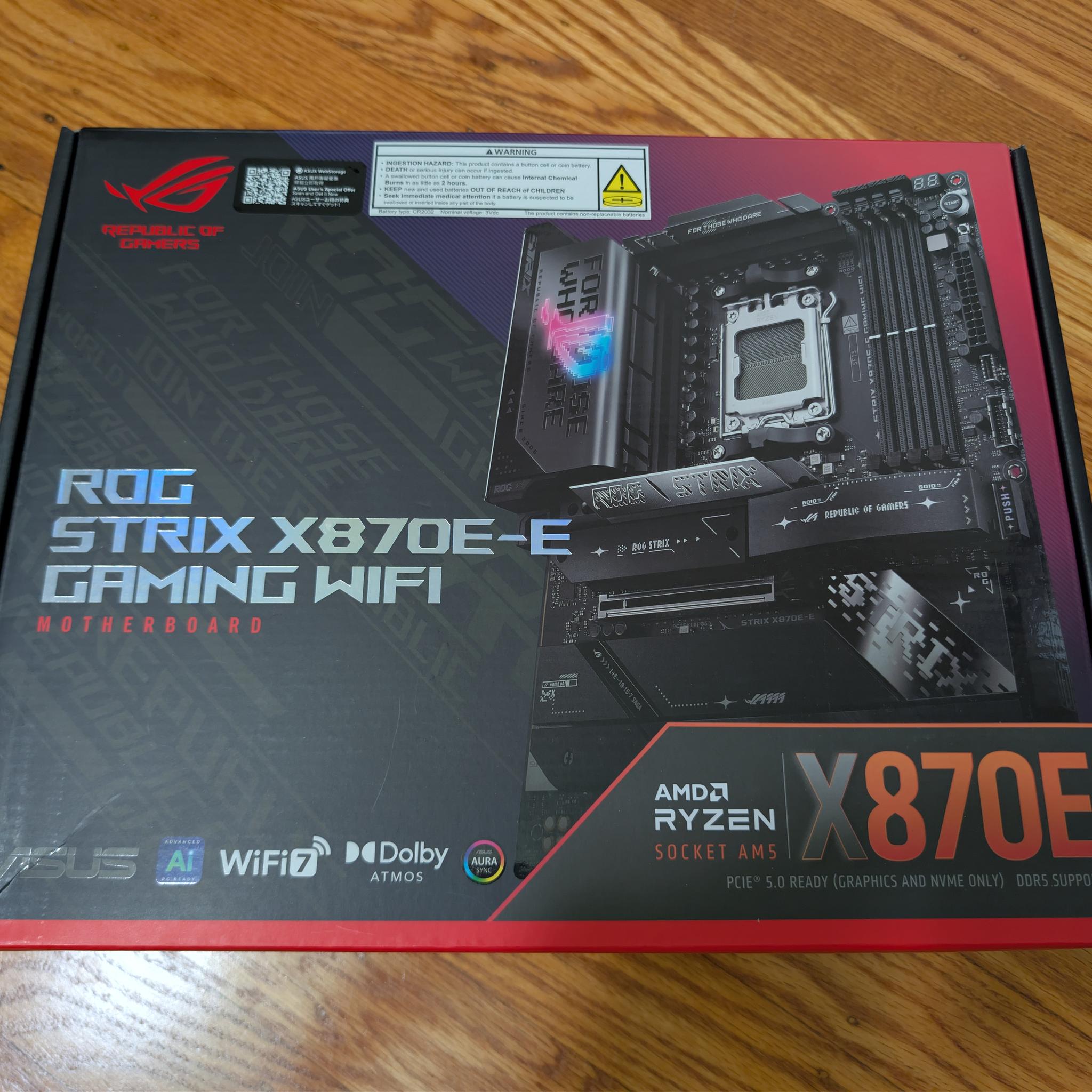 [Brand New Sealed] ASUS ROG STRIX X870E-E GAMING WIFI