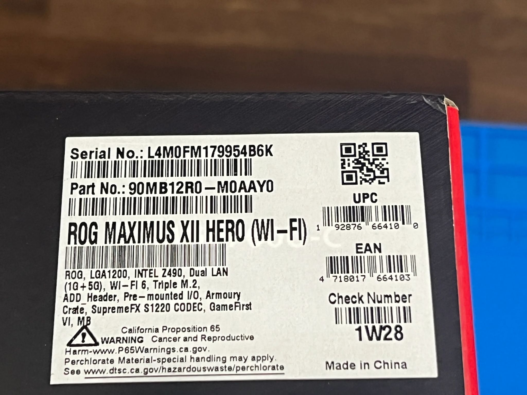 INTEL CORE I9 10900K and ASUS ROG MAXIMUS XII HERO WIFI (z490)