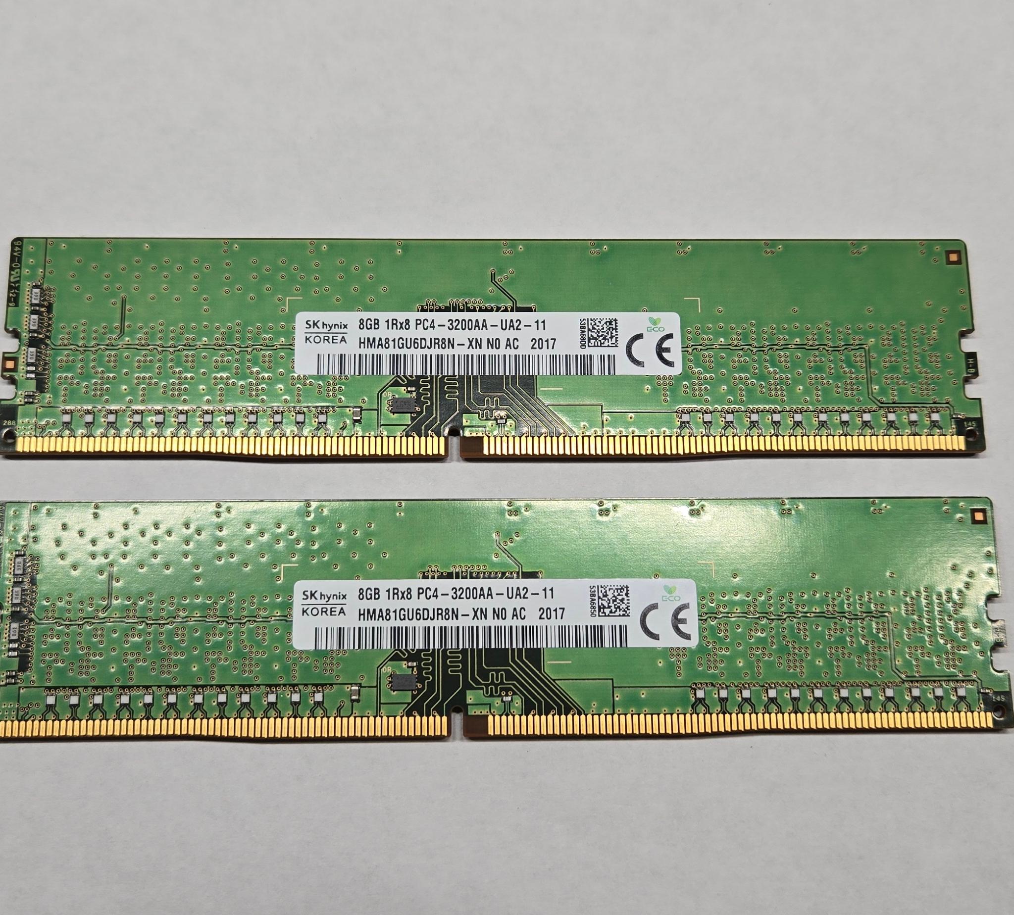 SK Hynix 8GB DDR4 3200MHz Desktop RAM (Matching Pair - 16GB Total)