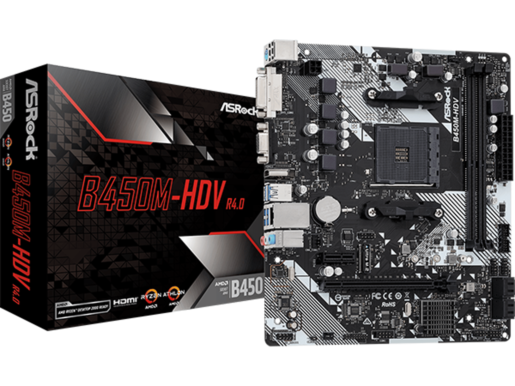 AMD Ryzen 5 4500 + ASRock B450M-HDV R4.0 CPU & Motherboard Combo (BIOS Updated!)