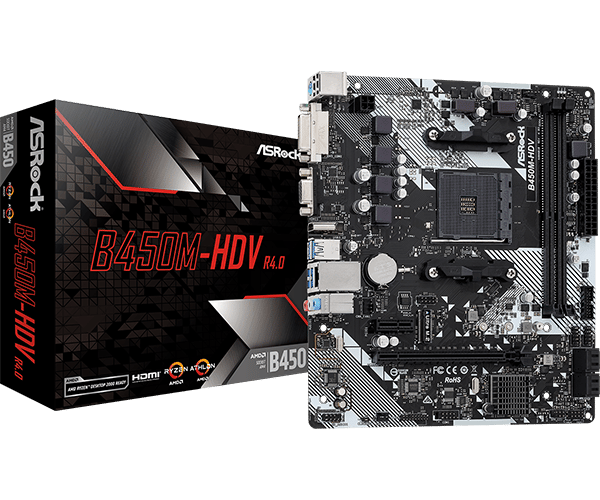 AMD Ryzen 5 4500 + ASRock B450M-HDV R4.0 CPU & Motherboard Combo (BIOS Updated!)