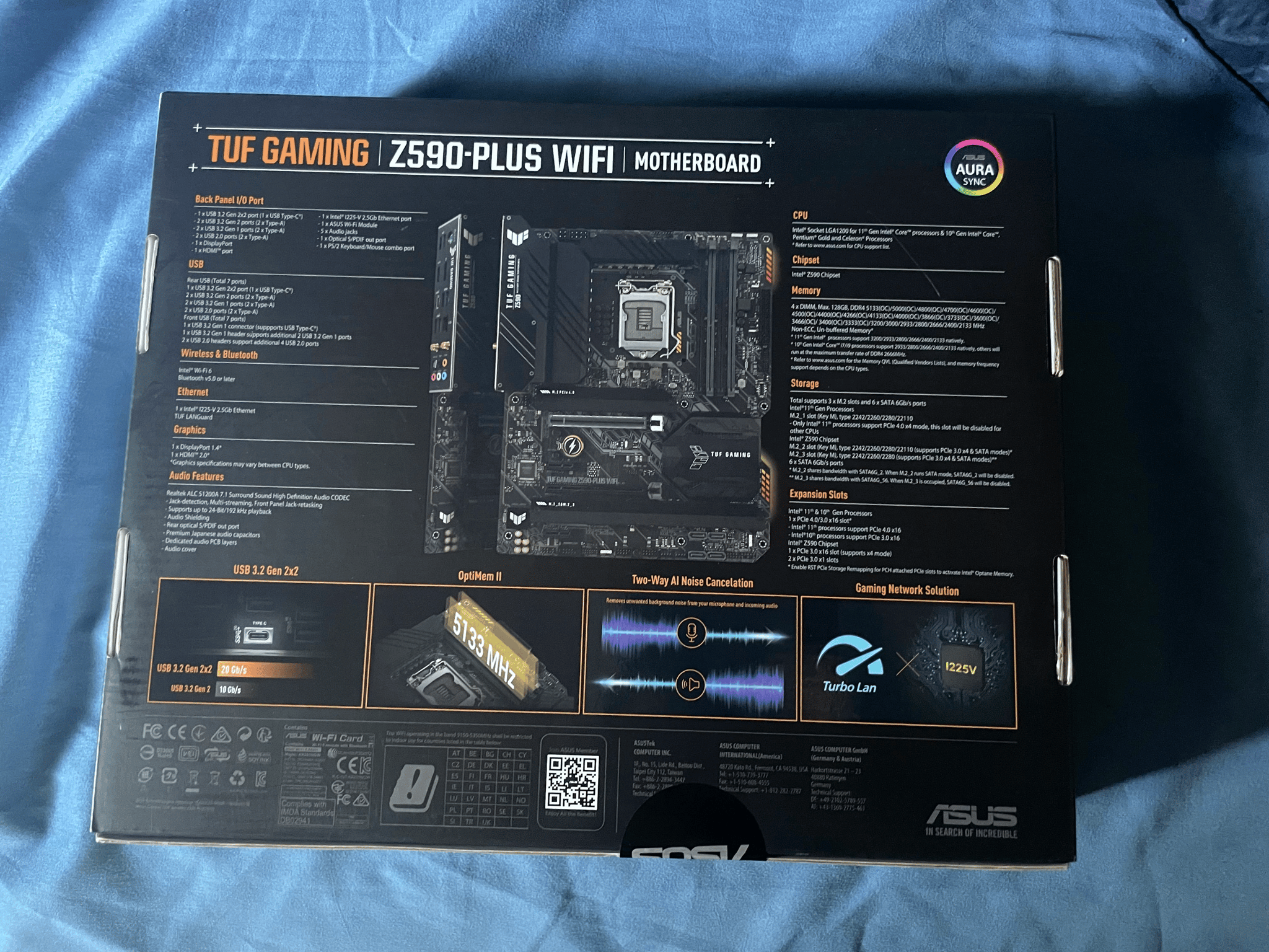 Intel Asus Z590-Plus Wifi LGA 1200 Motherboard (New)