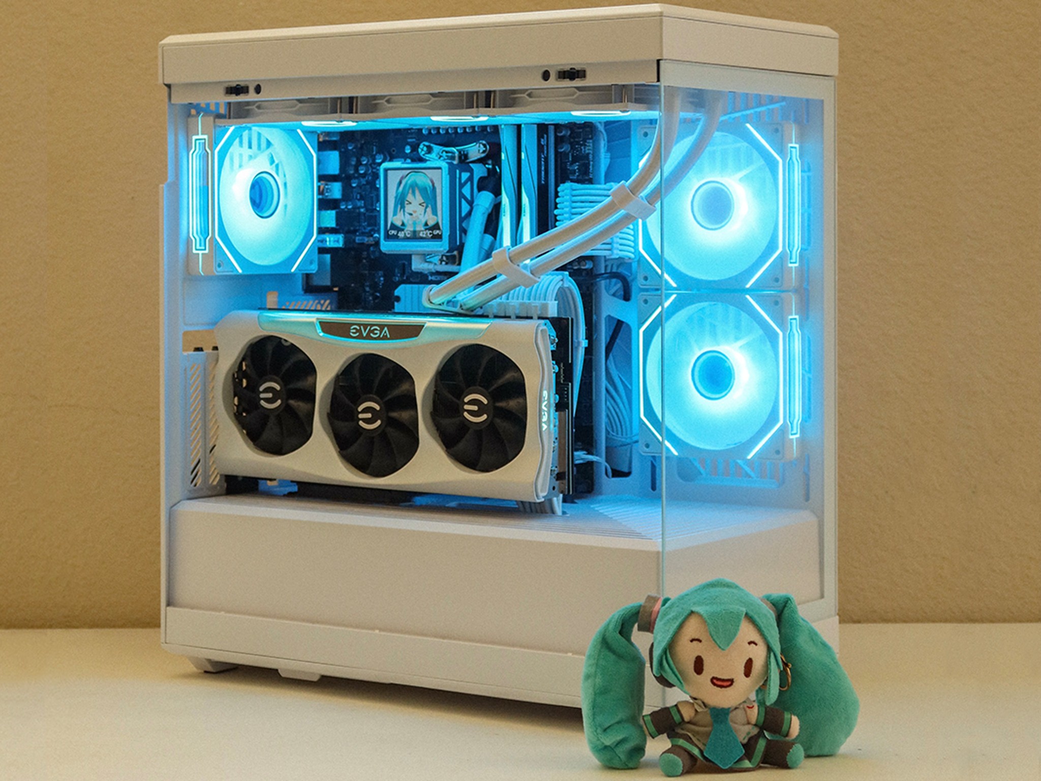 White AM5 Gaming PC - RTX 3080 - Ryzen 5 7600X - 2TB NVME SSD - 32GB DDR5