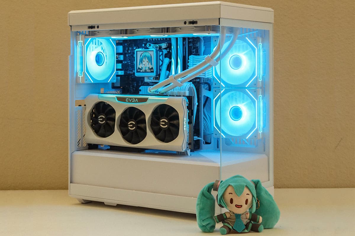 White AM5 Gaming PC - RTX 3080 - Ryzen 5 7600X - 2TB NVME SSD - 32GB DDR5