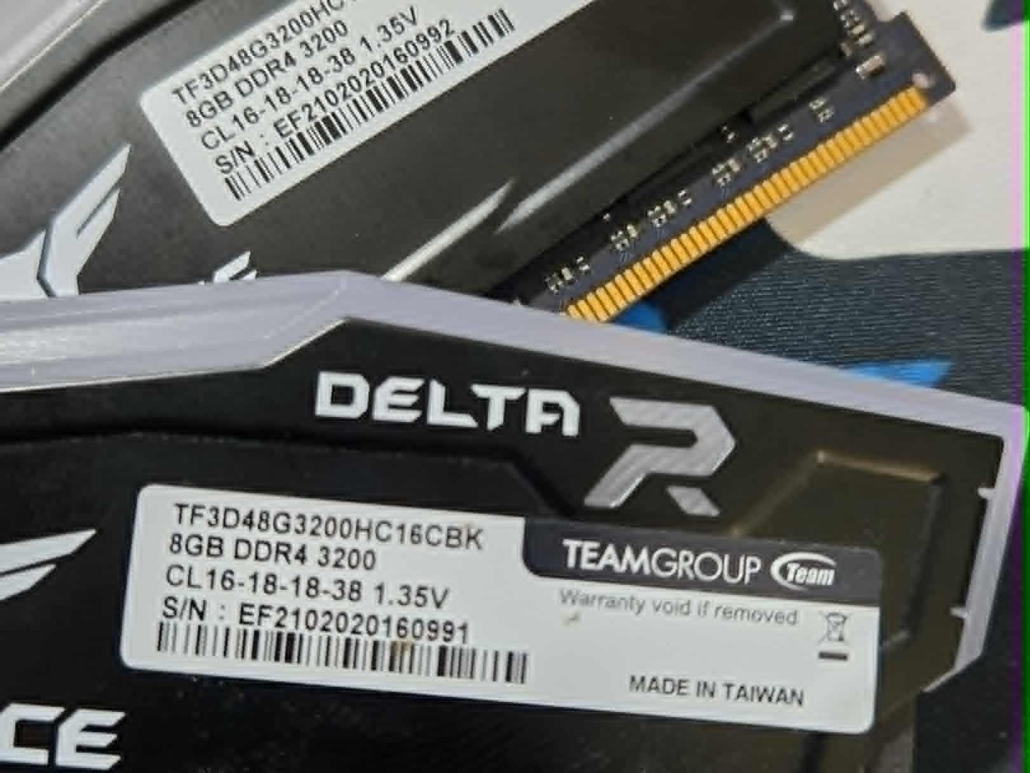 T-Force DELTA RGB 3200MHZ 16GB (2x8gb) CL16 DDR4 RAM