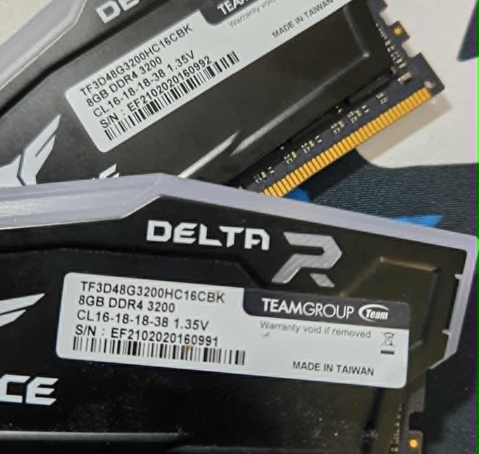 T-Force DELTA RGB 3200MHZ 16GB (2x8gb) CL16 DDR4 RAM