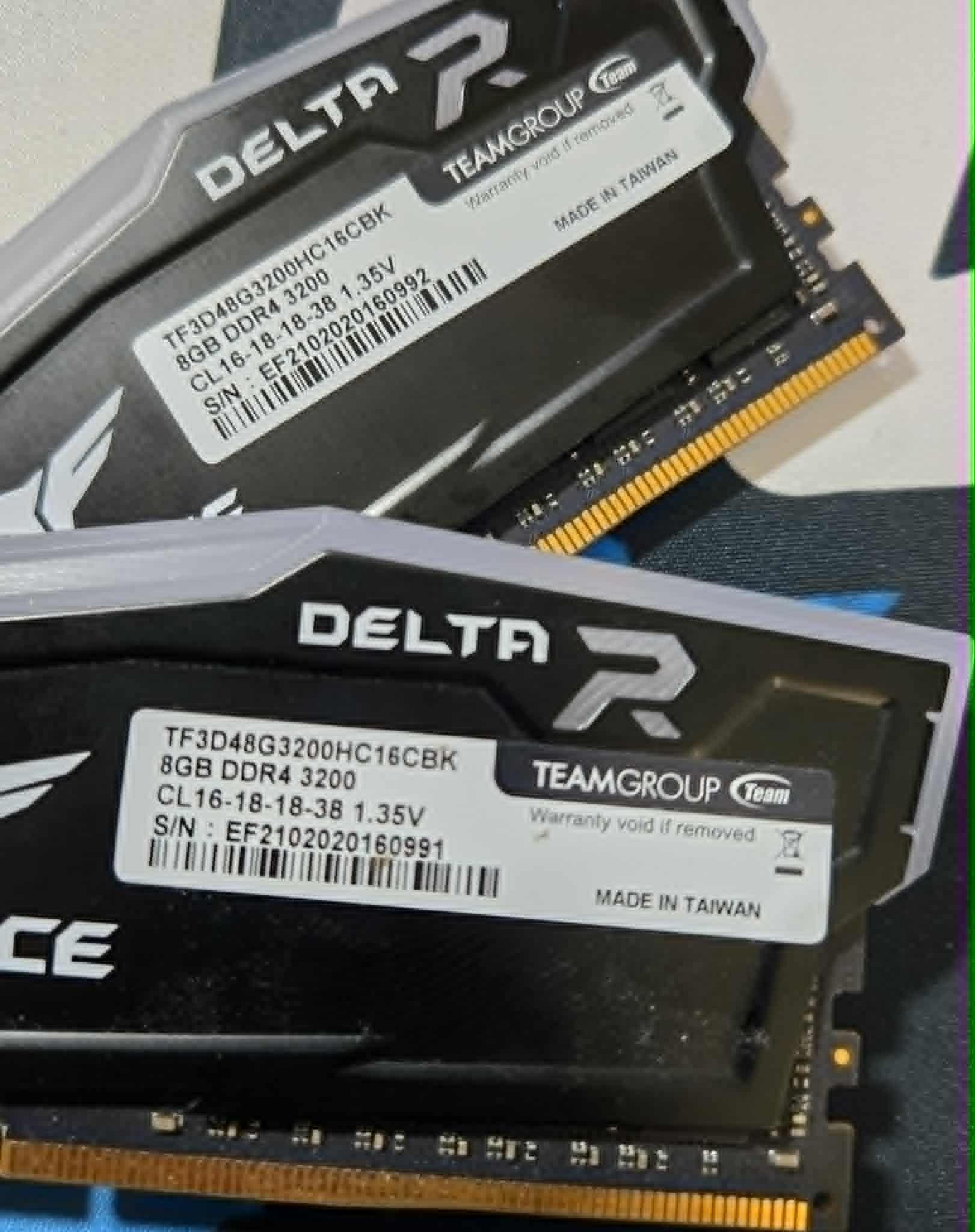 T-Force DELTA RGB 3200MHZ 16GB (2x8gb) CL16 DDR4 RAM