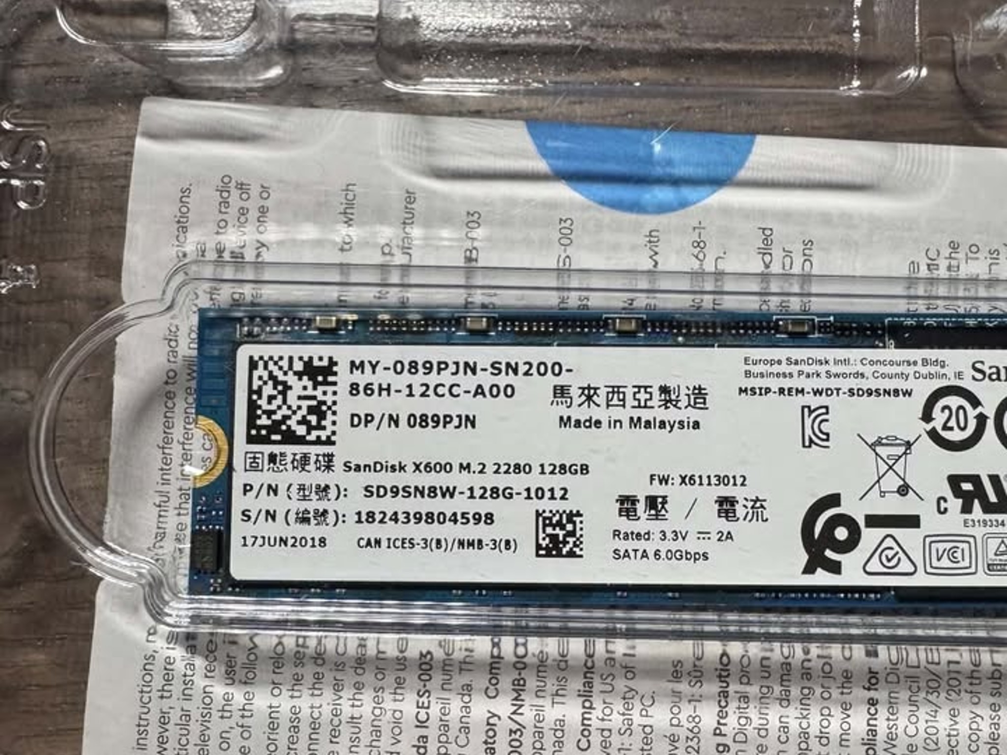 SanDisk X600 128GB M.2 2280 SATA SSD